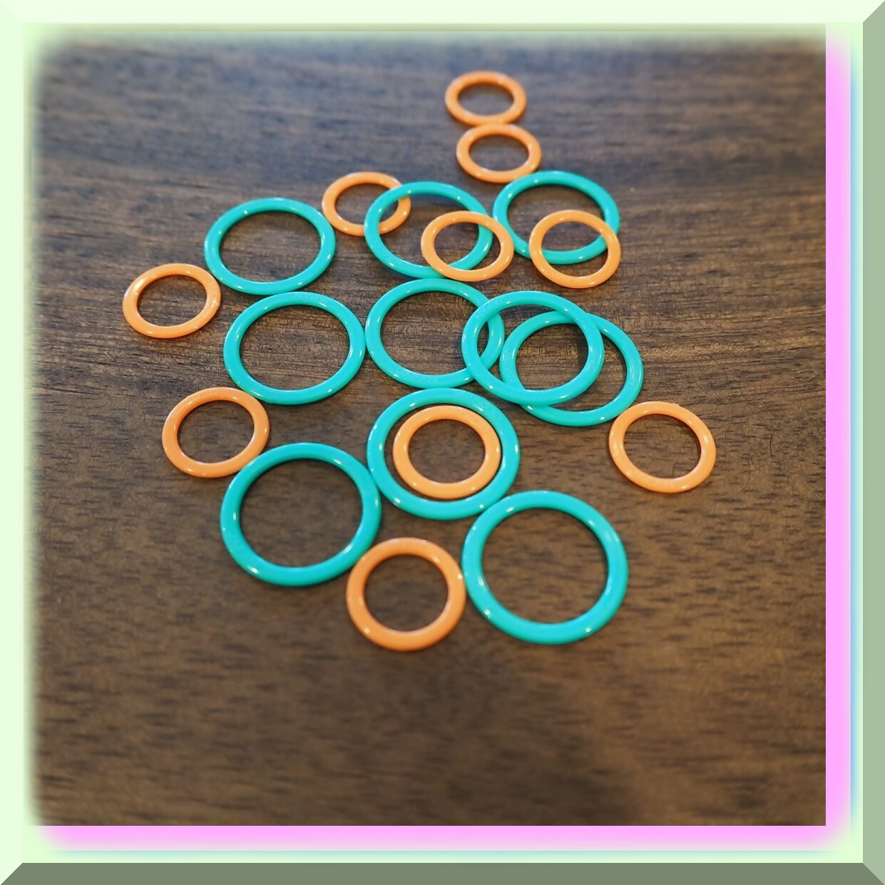 Colorful Circle Creators Knitting Ring Markers, 20 Pack