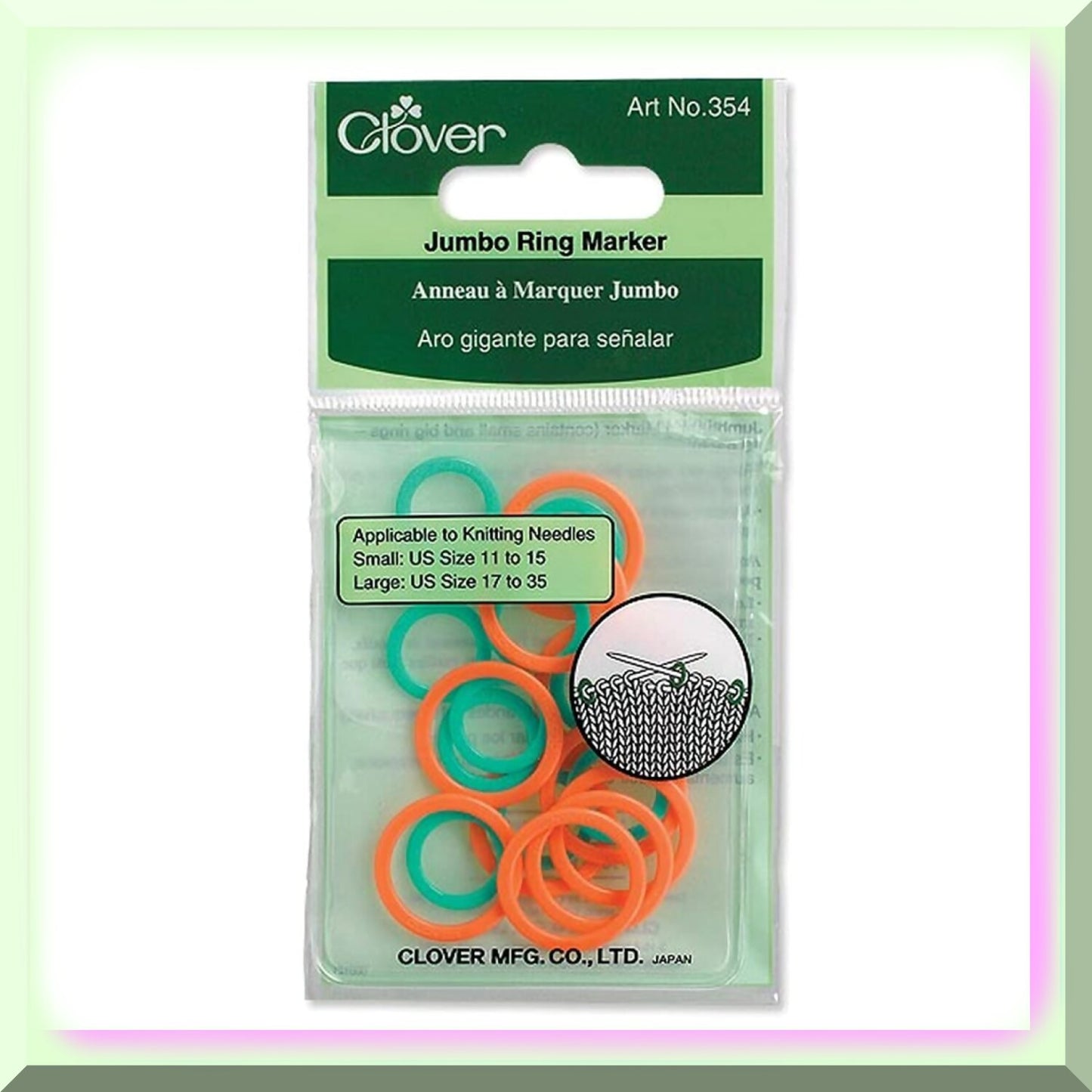 Colorful Circle Creators Knitting Ring Markers, 20 Pack