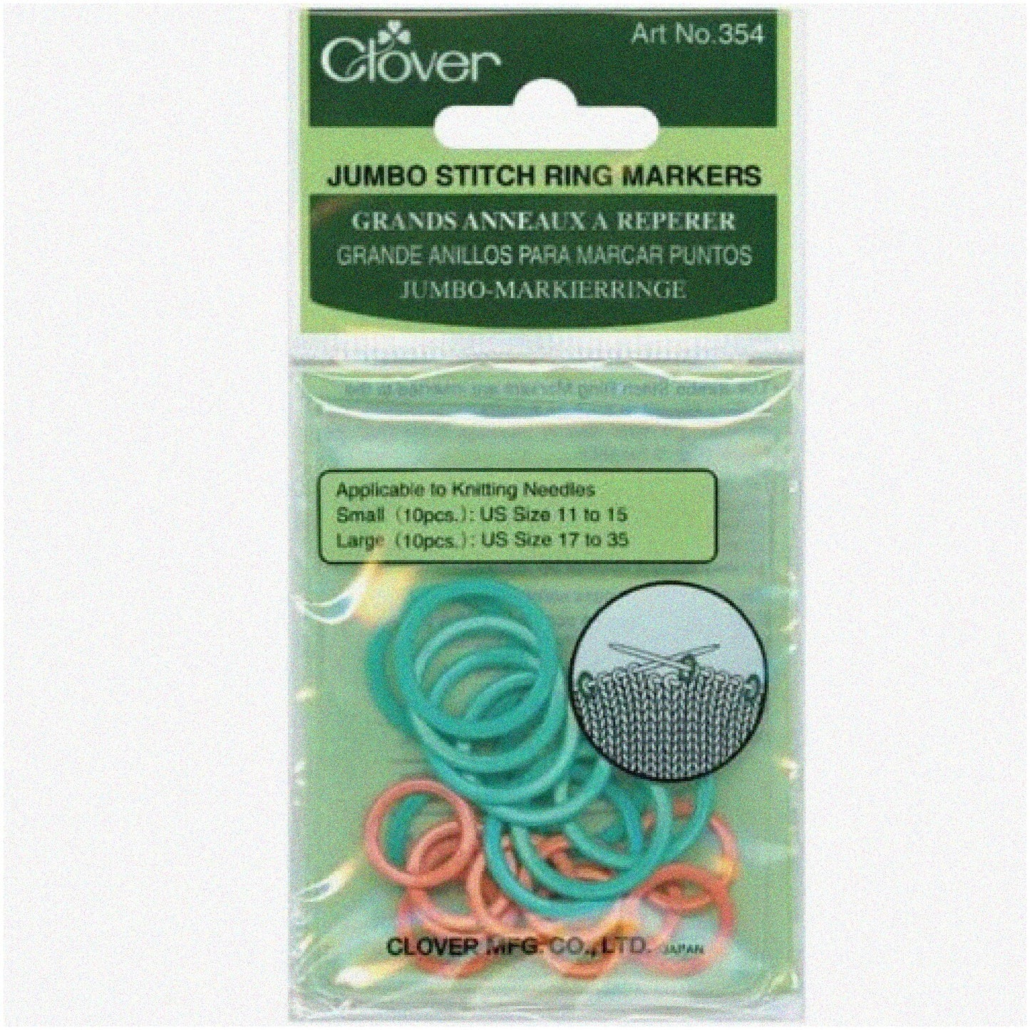 Colorful Circle Creators Knitting Ring Markers, 20 Pack