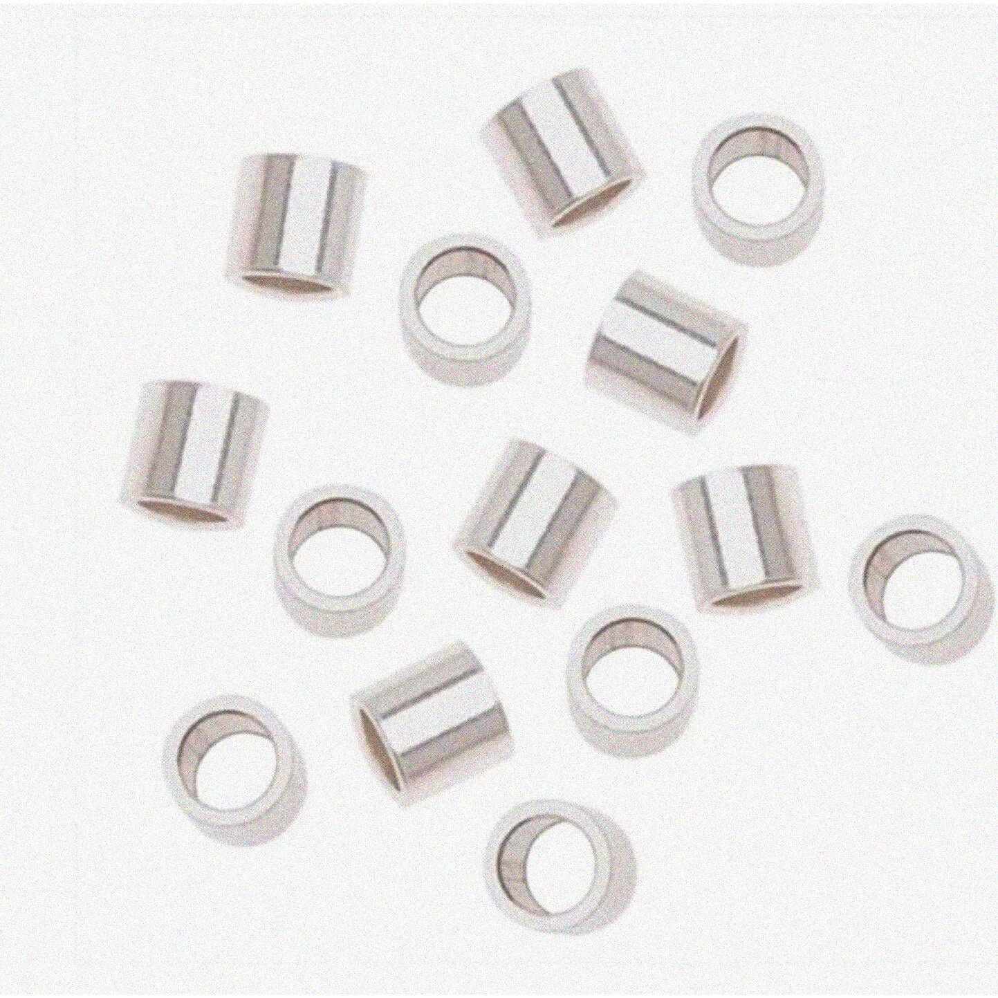 Sterling Silver Tiny Tube Spacer Beads 100pcs