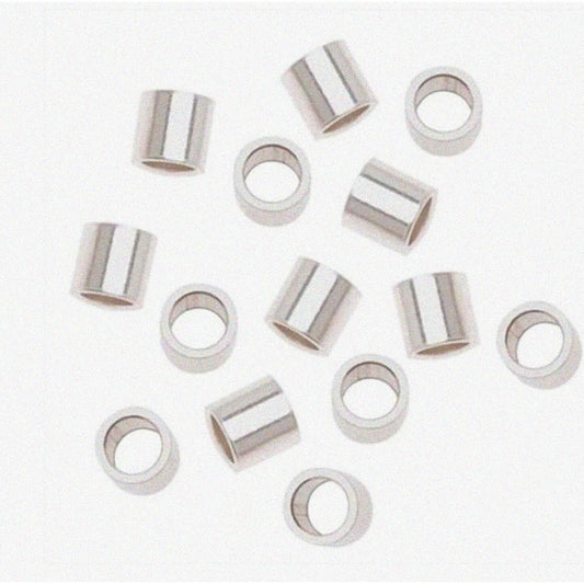 Sterling Silver Tiny Tube Spacer Beads 100pcs