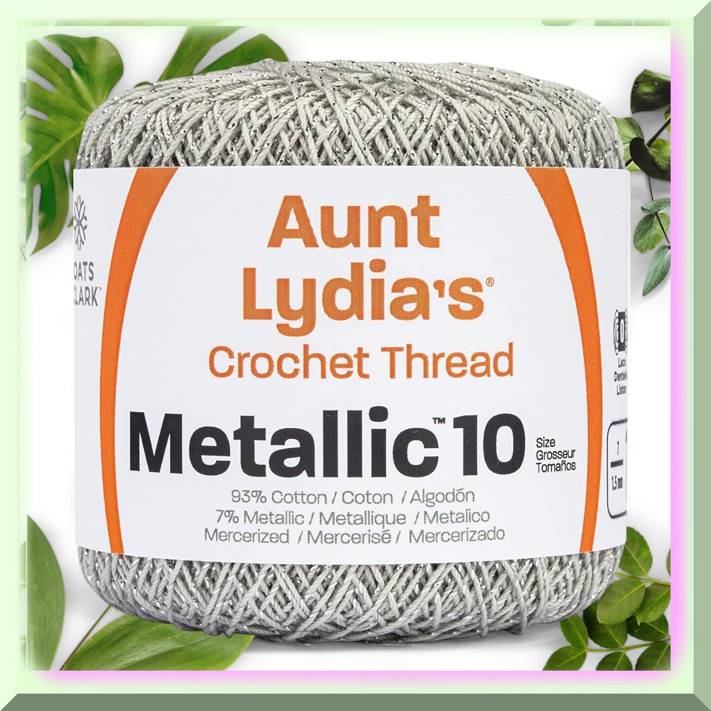 Shimmering Silver Metallic Crochet Thread 10 Pack