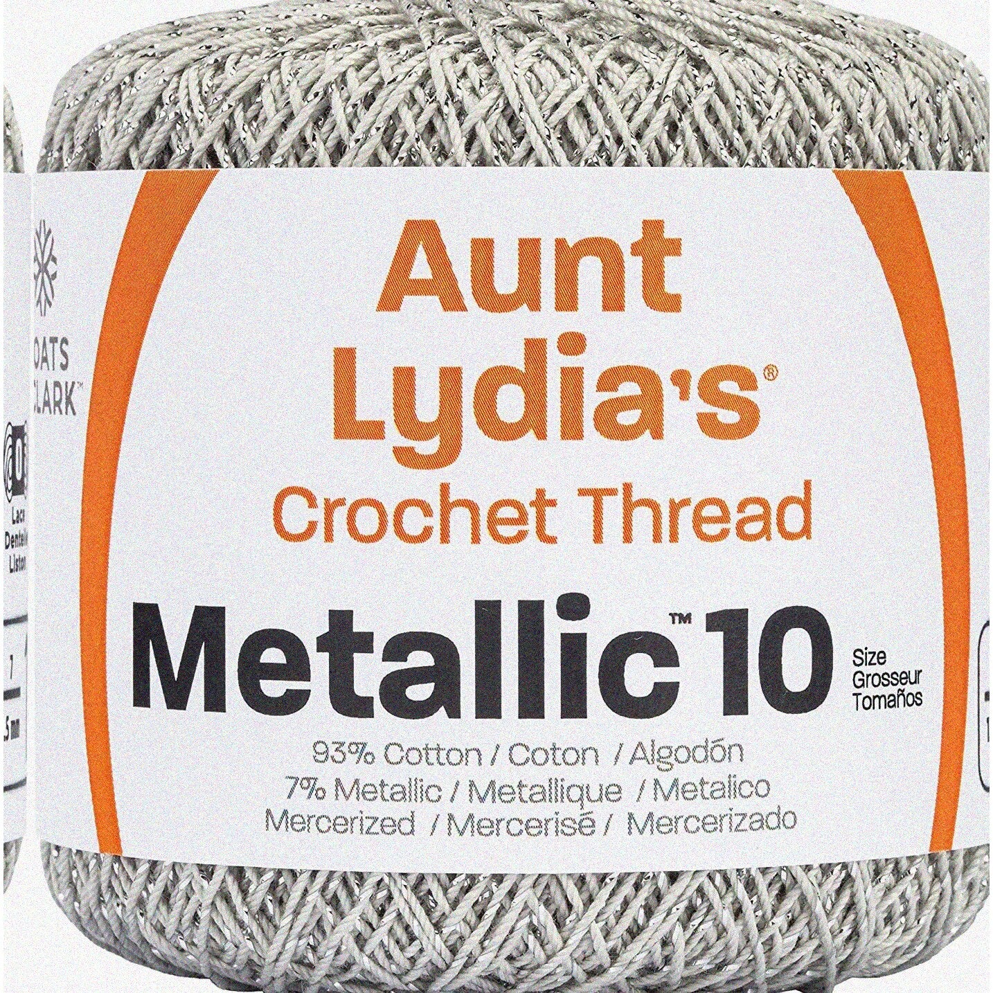 Shimmering Silver Metallic Crochet Thread 10 Pack