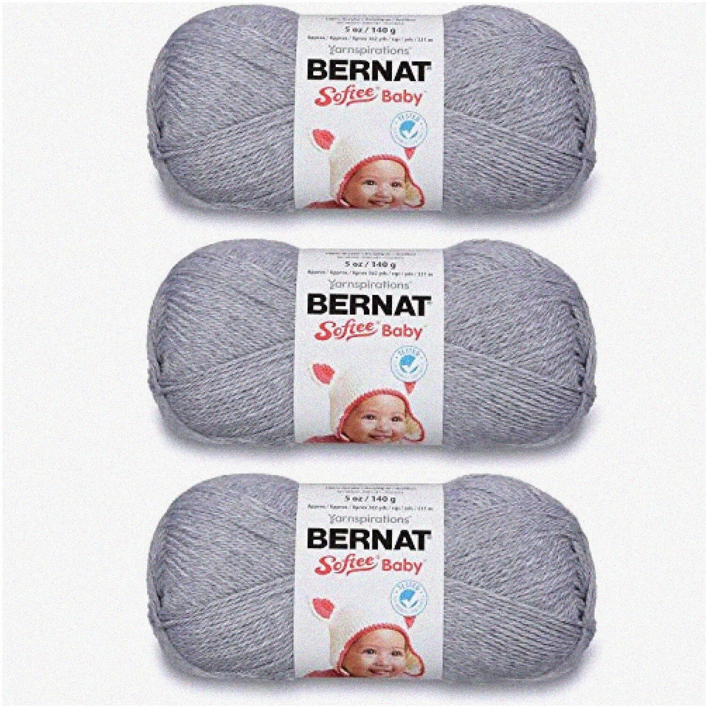 FluffyClouds Baby Yarn Trio Soft Solids Flannel
