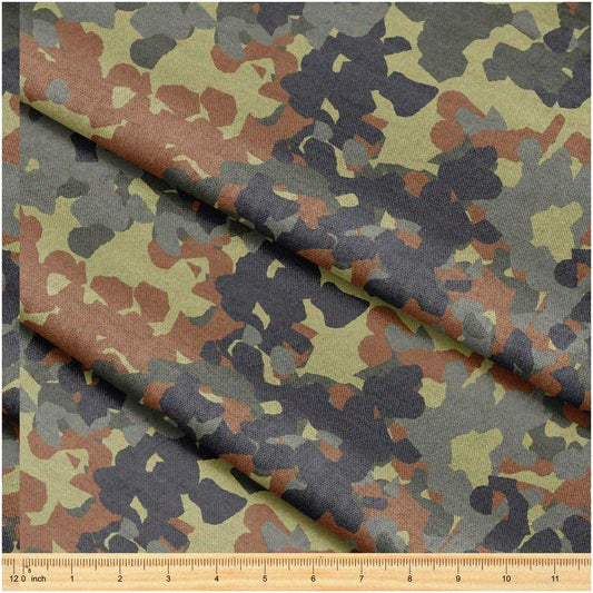 58" Camouflage Fabric German Flecktarn Pattern 1 Yard