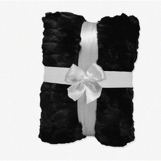 Black Plush Fabric 2 Yards
