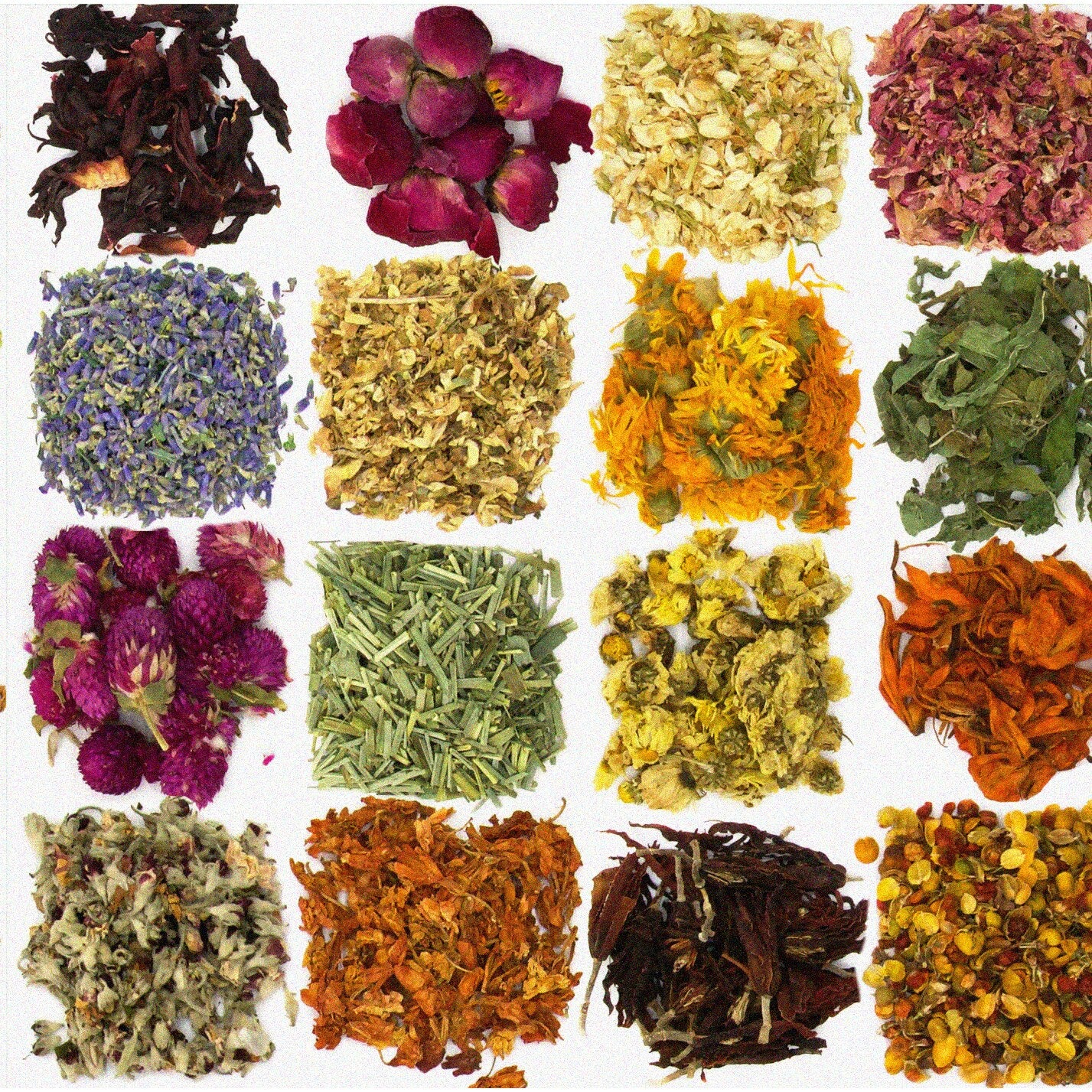 16 Bags Dried Flowers for Soap Making, Candles, Bath Bombs