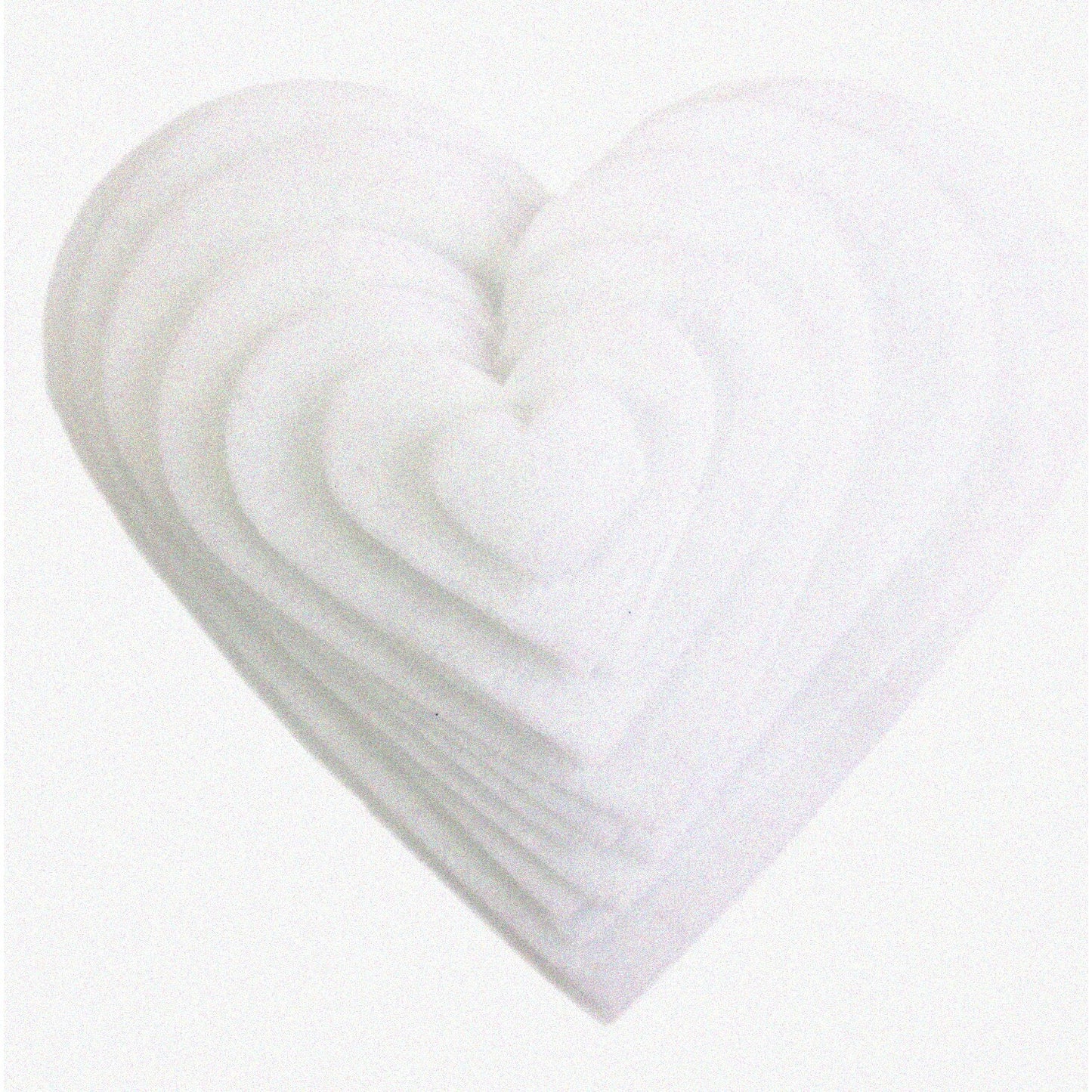 24 White Felt Hearts Multi-Size Pack