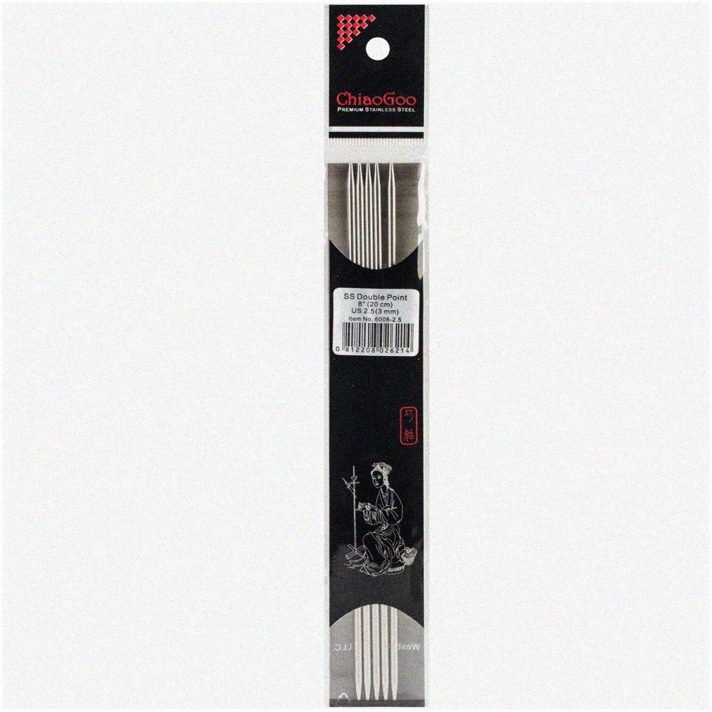 Stainless Steel TwinTaper 8-Inch Knitting Needles 2.5/3mm