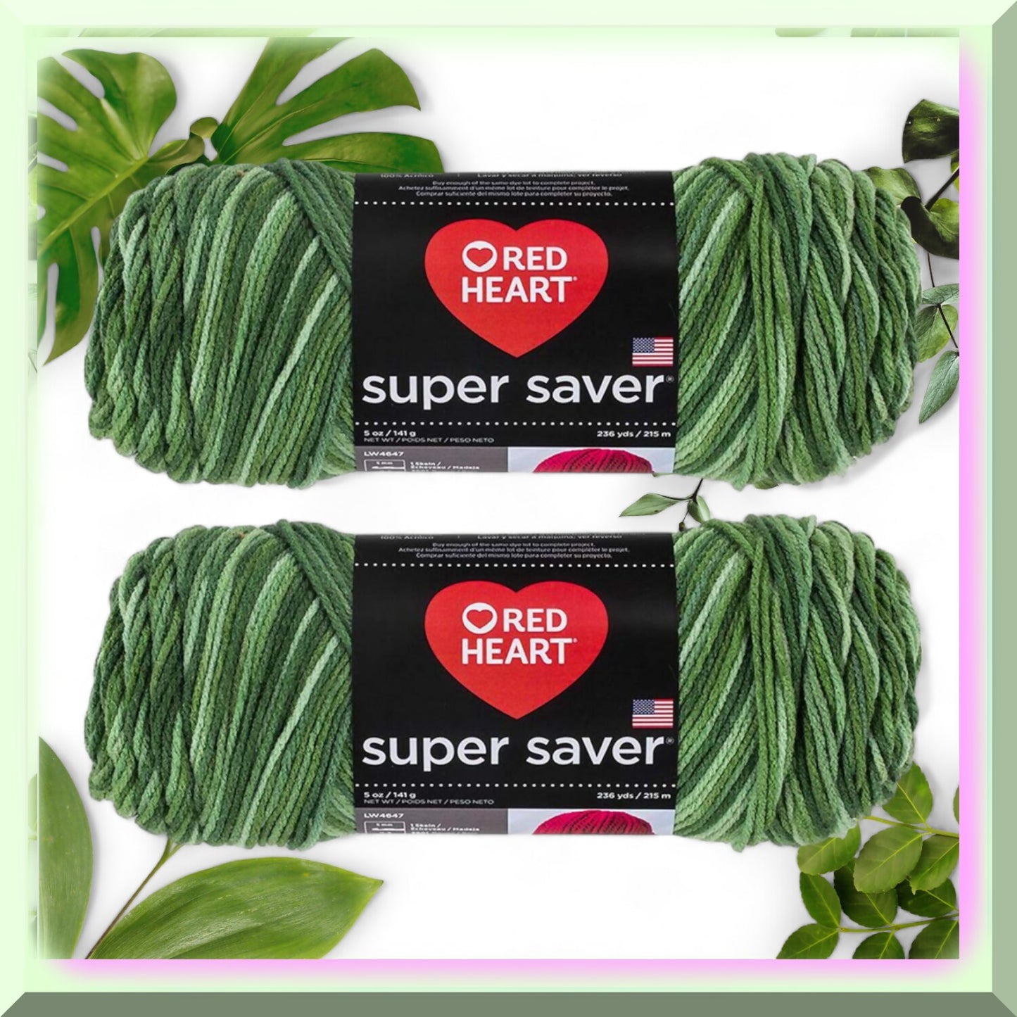 Eco-Friendly Fiber Bundle Green Tones 2-Pack 5 oz