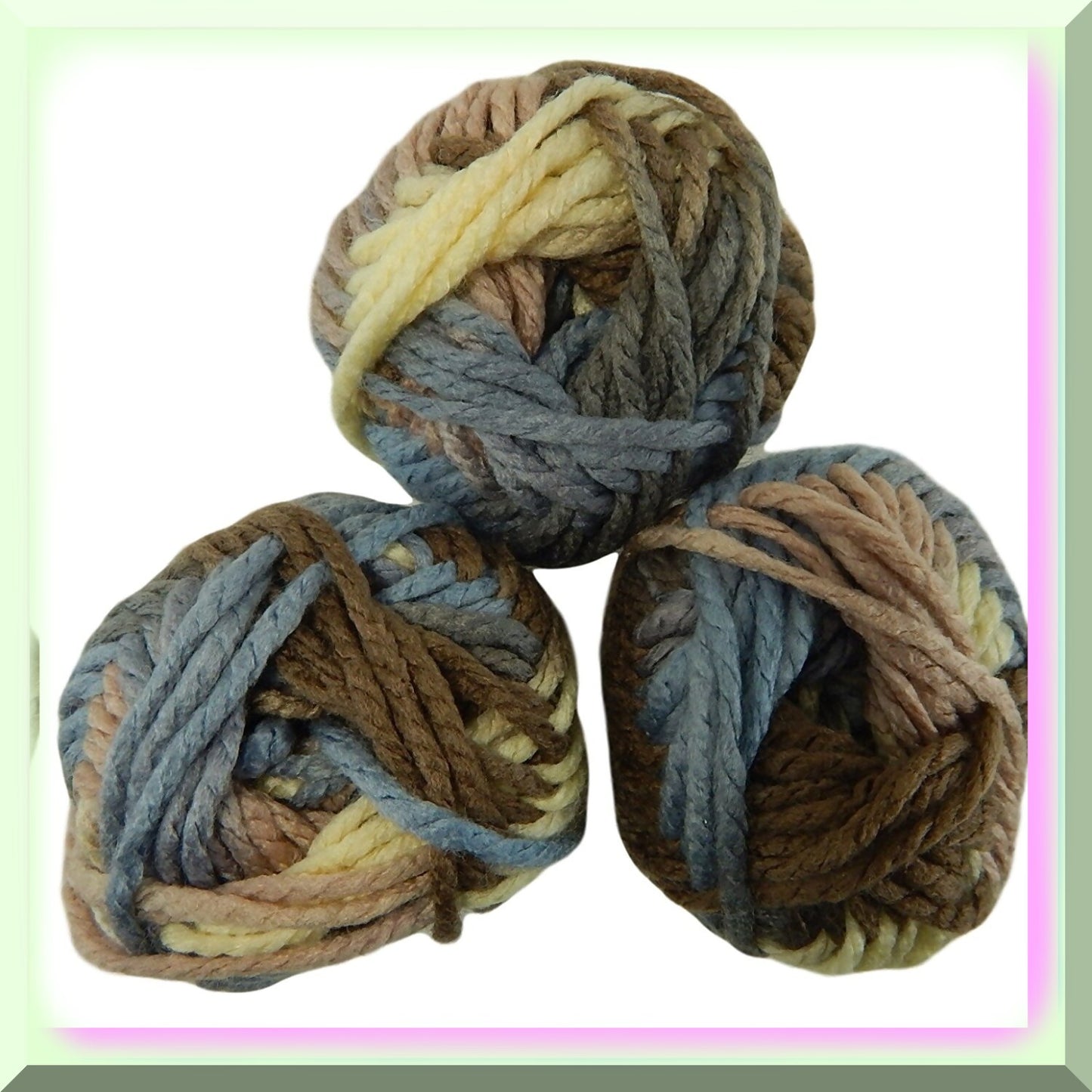 3 Skeins Chunky Ombre Yarn Bundle 462 Yards