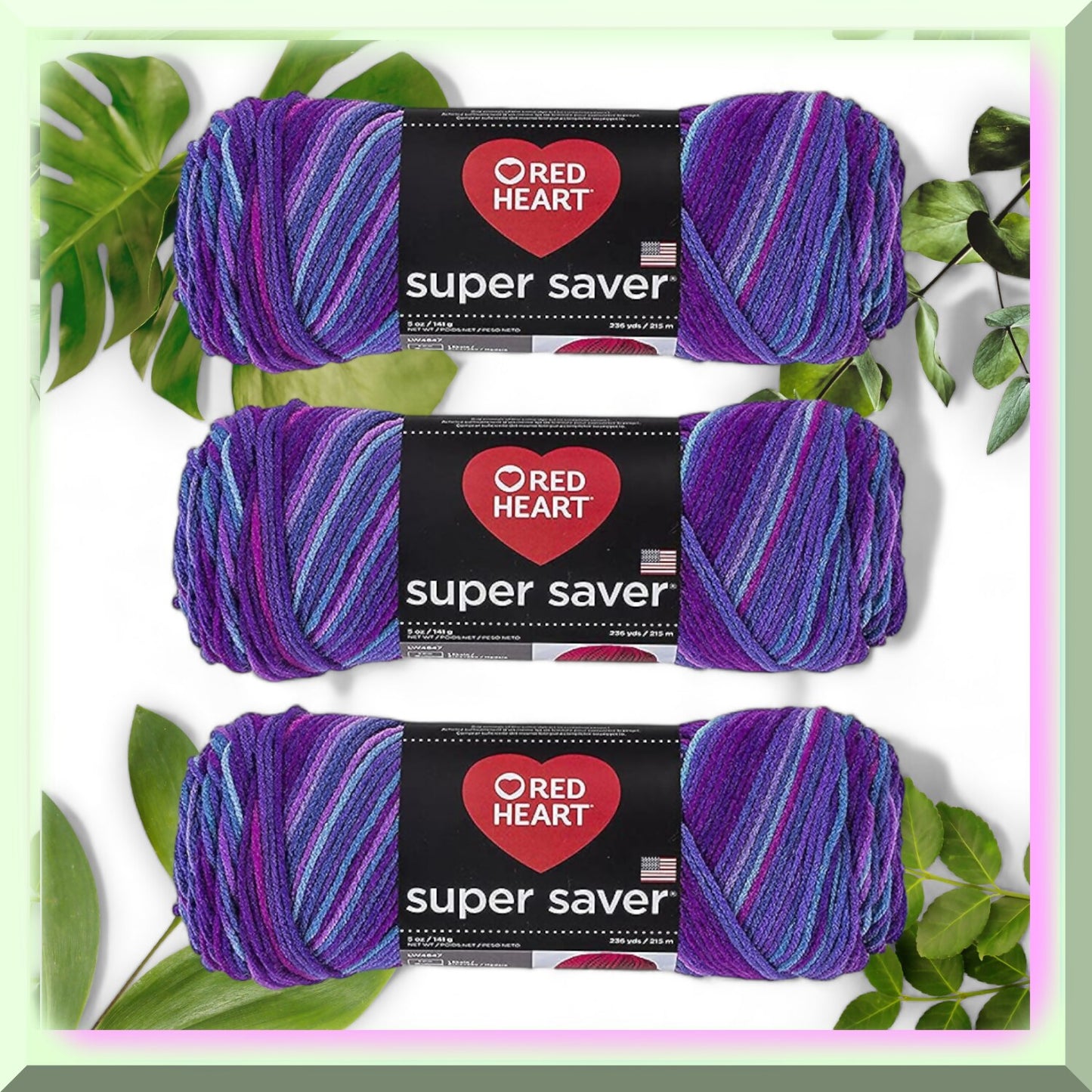 Grape Fizz Yarn Trio 3-Pack Medium Weight