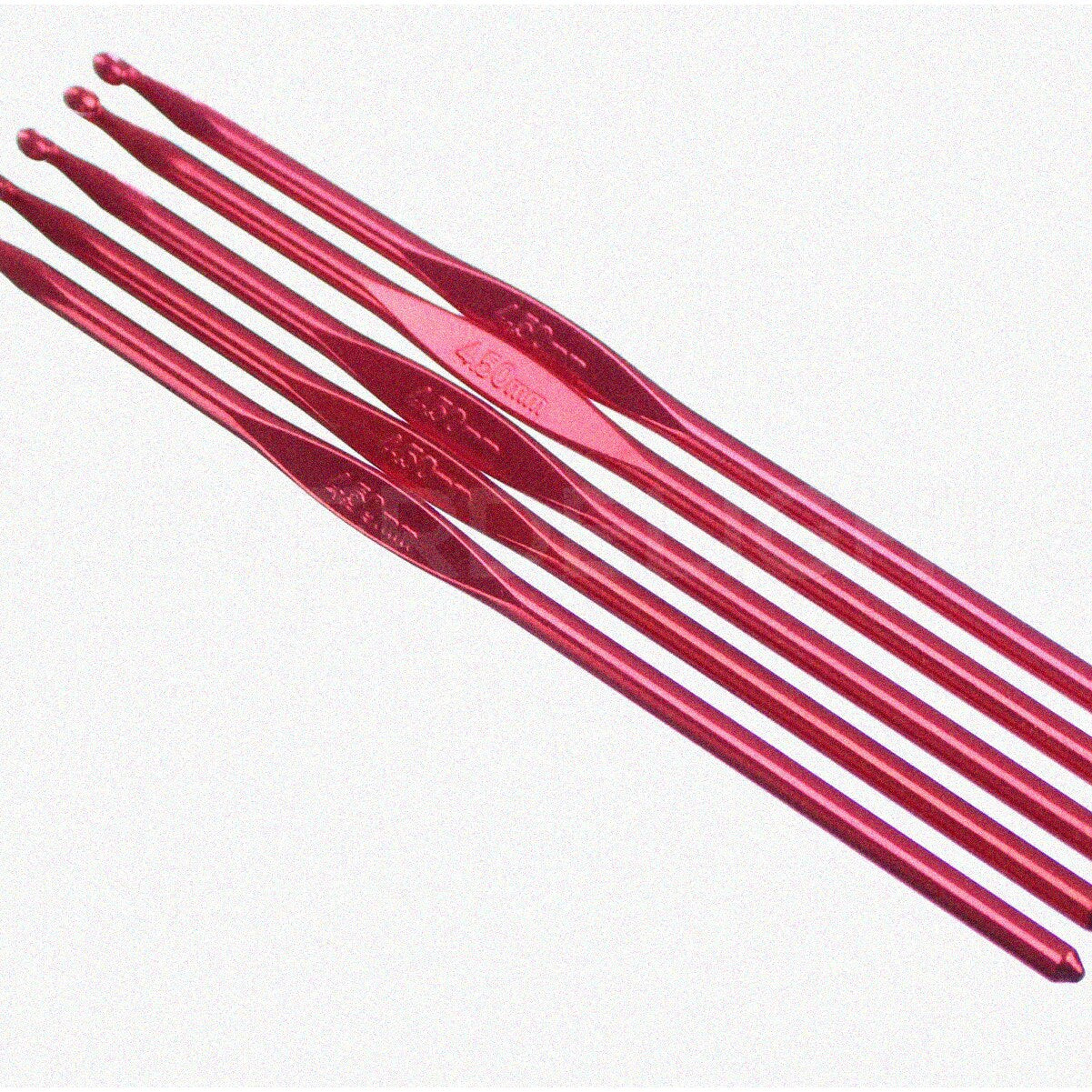 Aluminum Crochet Hooks 6" 4.5mm 10-Pack G/H and Size 7