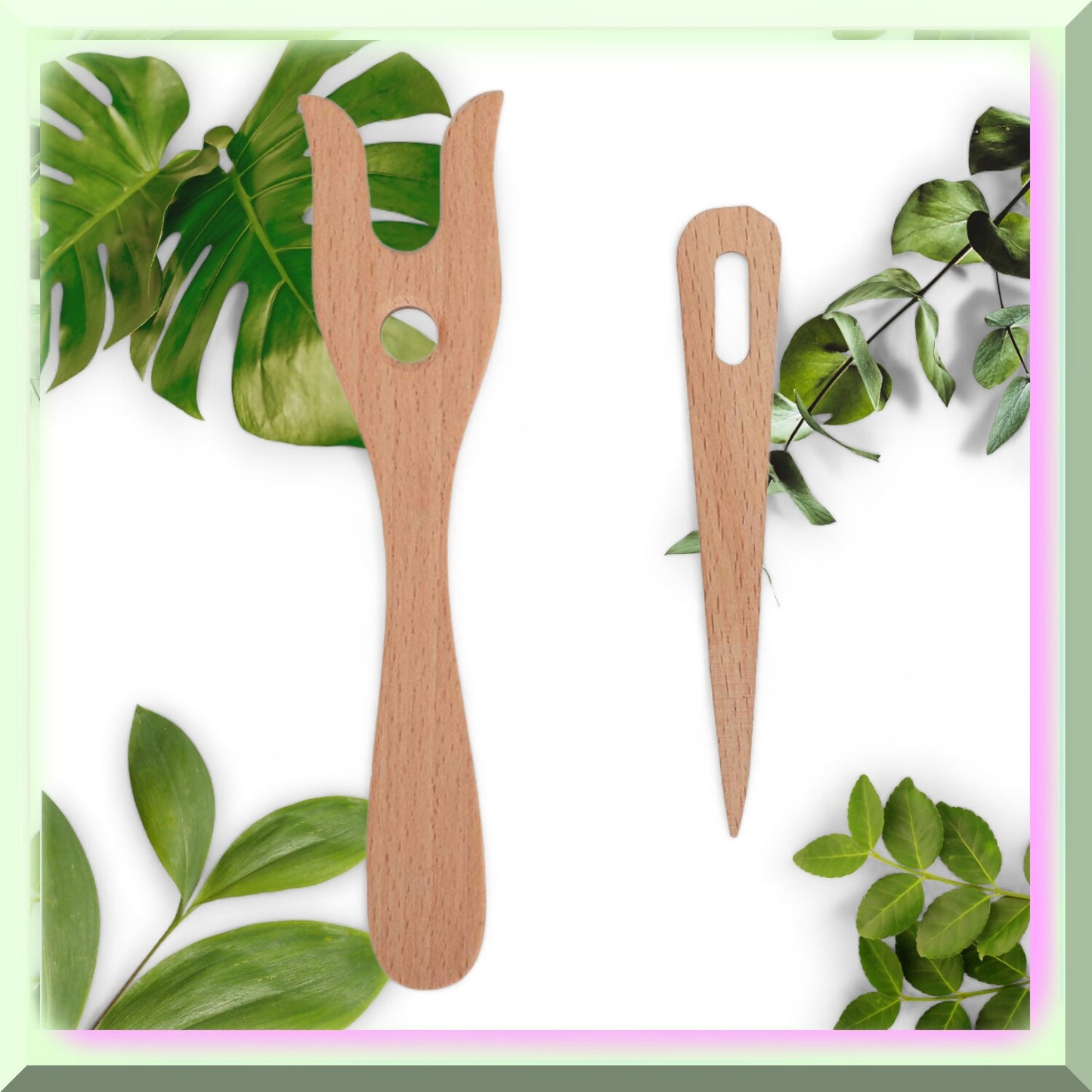 Lucet Fork DIY Knitting & Weaving Tool Beech Wood