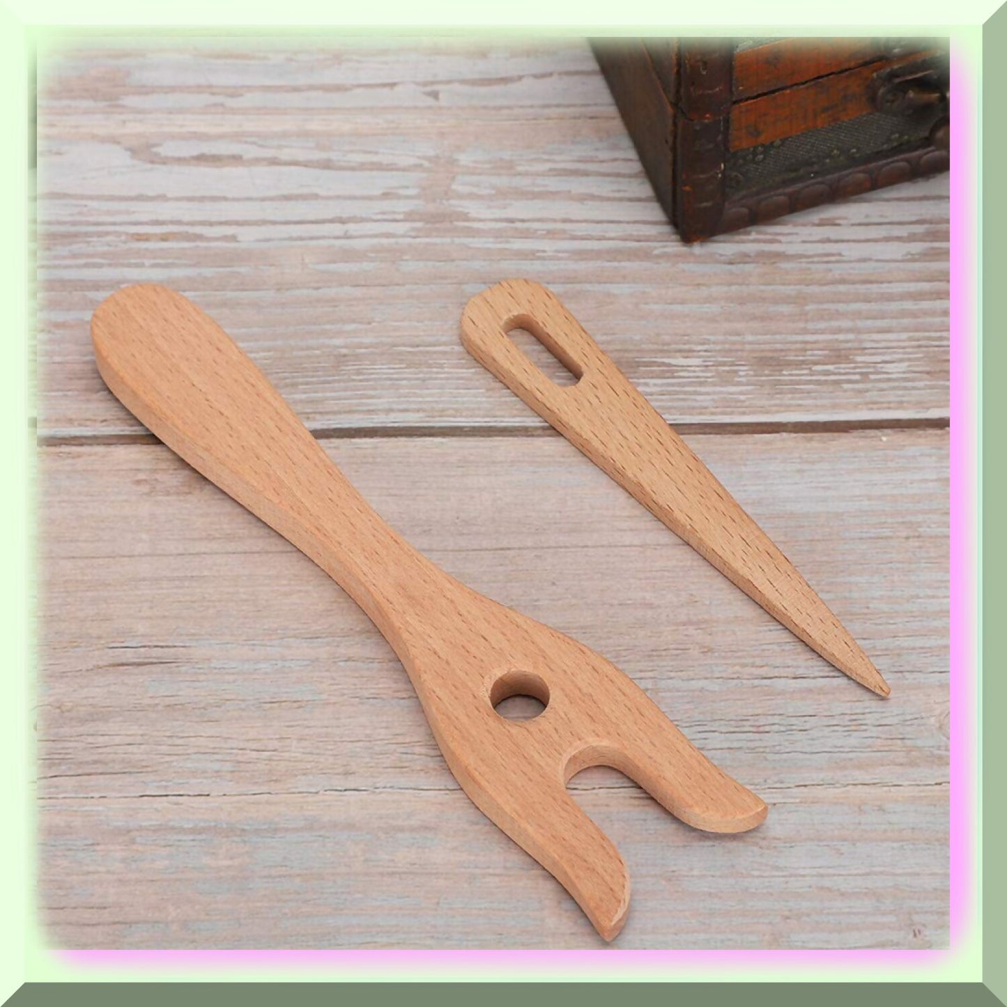 Lucet Fork DIY Knitting & Weaving Tool Beech Wood