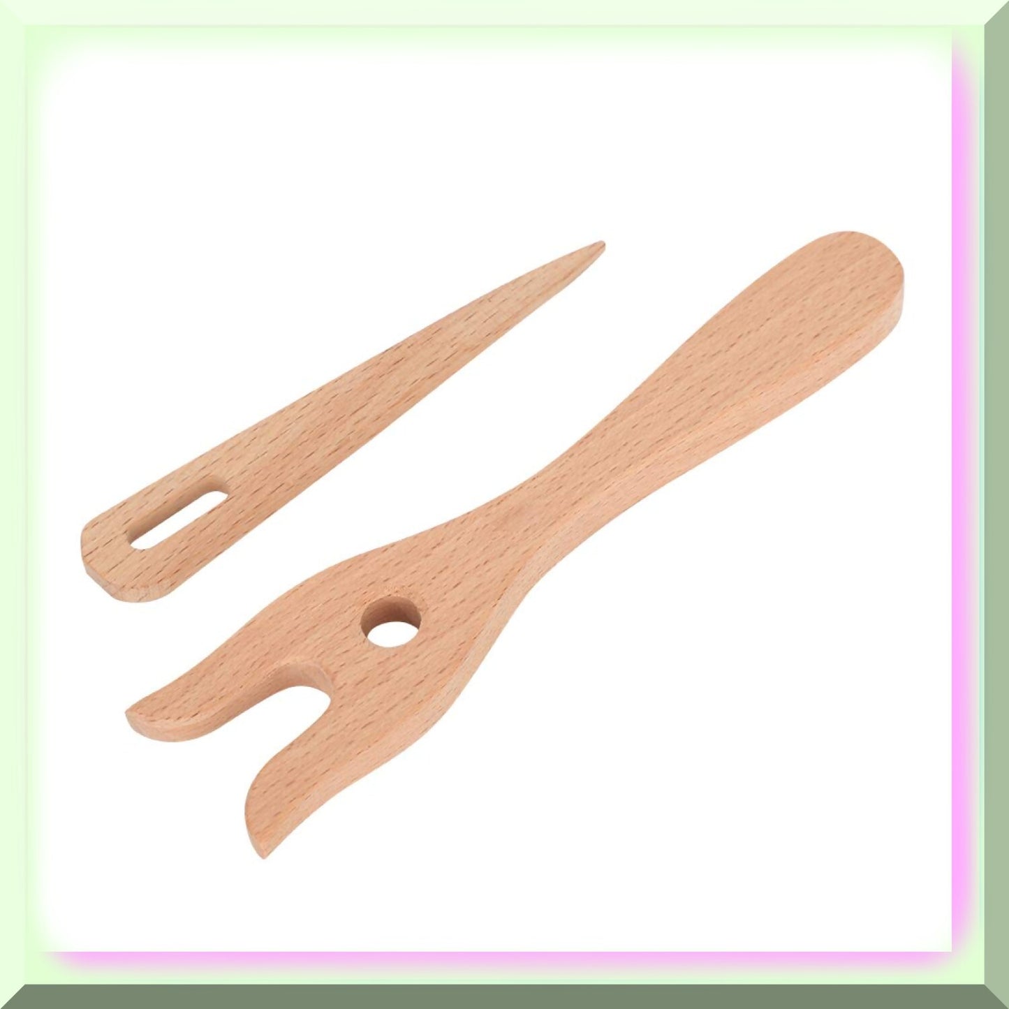 Lucet Fork DIY Knitting & Weaving Tool Beech Wood