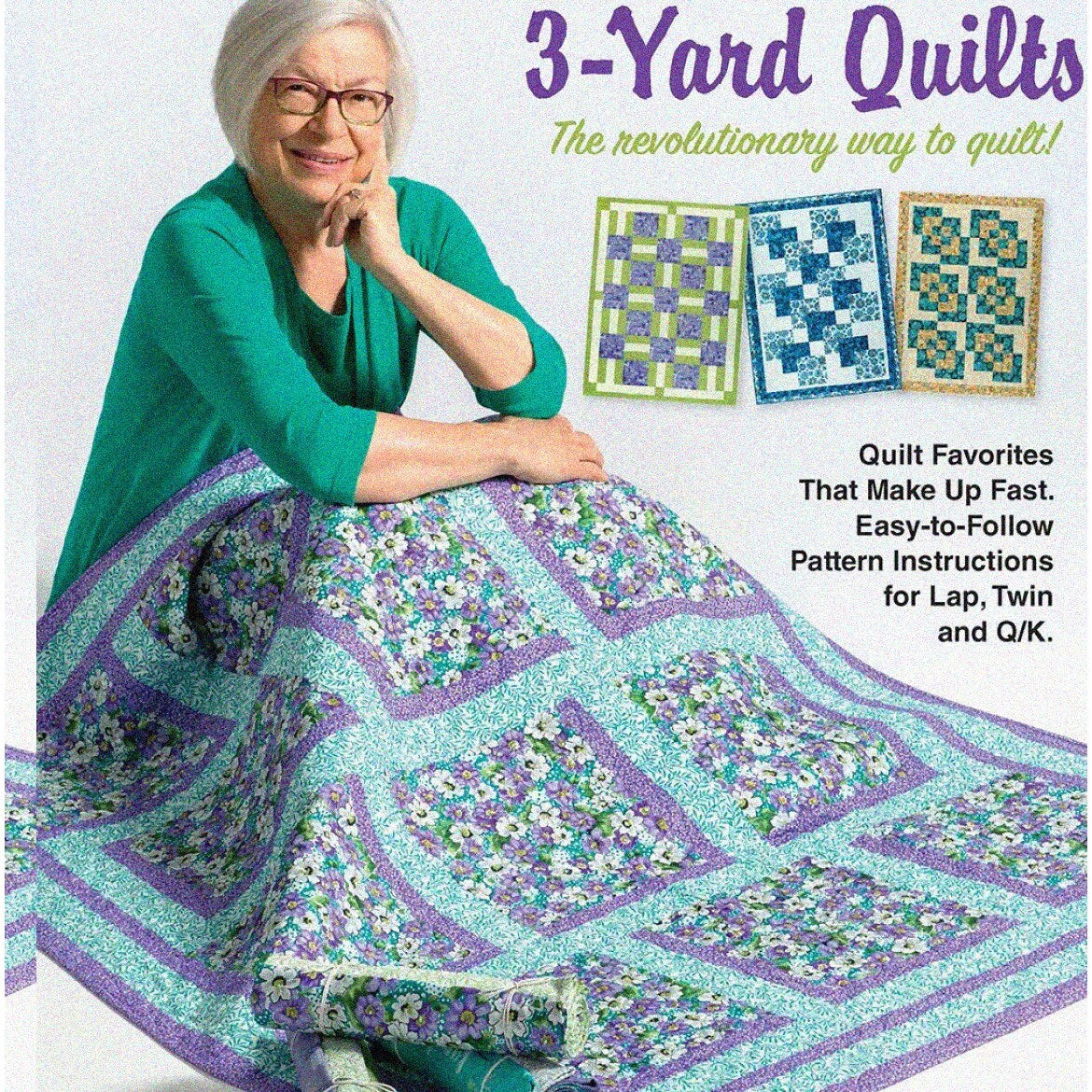 3-Yard Quilts with 8 Patterns, Various Sizes