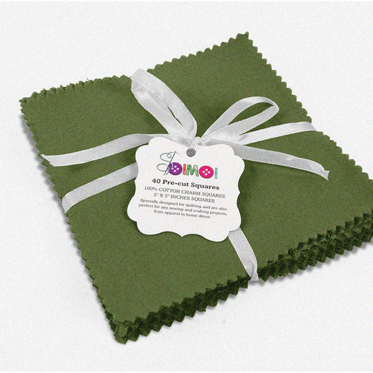 Olive Grove Cotton Quilting Squares Pack 5