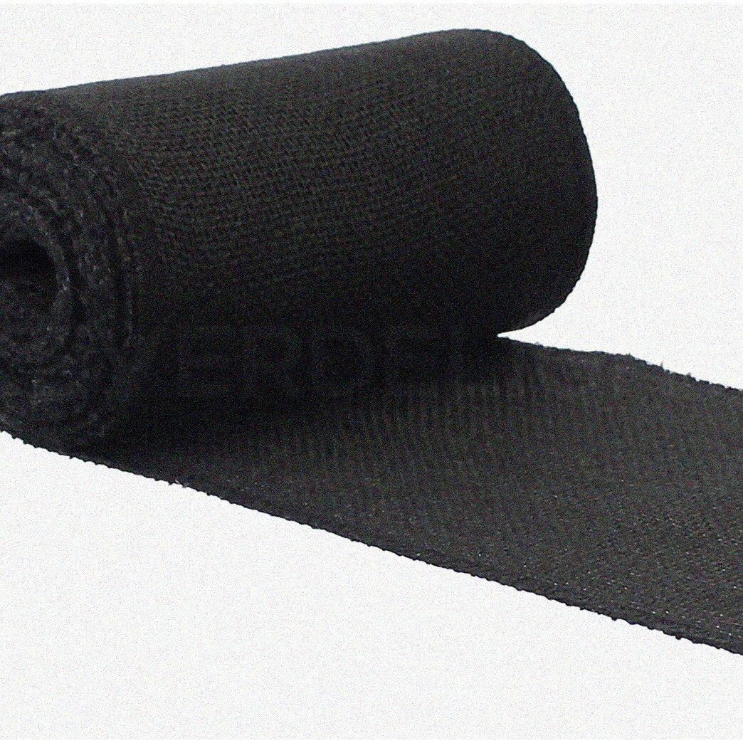 6 Inch Black Burlap Fabric Roll 10 Yards