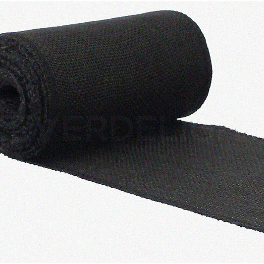6 Inch Black Burlap Fabric Roll 10 Yards