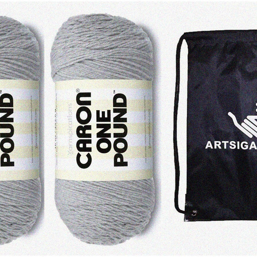 Soft Grey Mix Knitting Yarn Bundle 1 Pound 2 Skeins