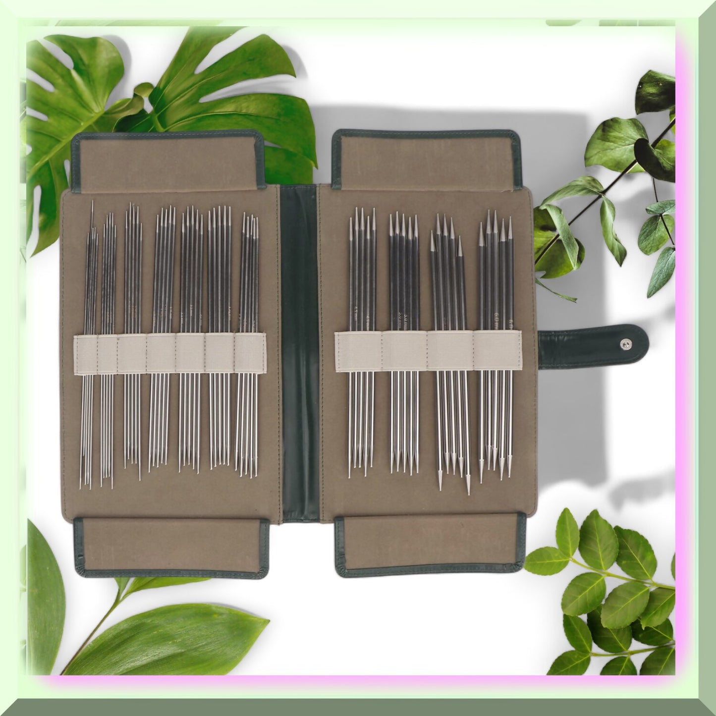 55Pcs Metal Knitting Needles Kit for Small Projects and Beginners