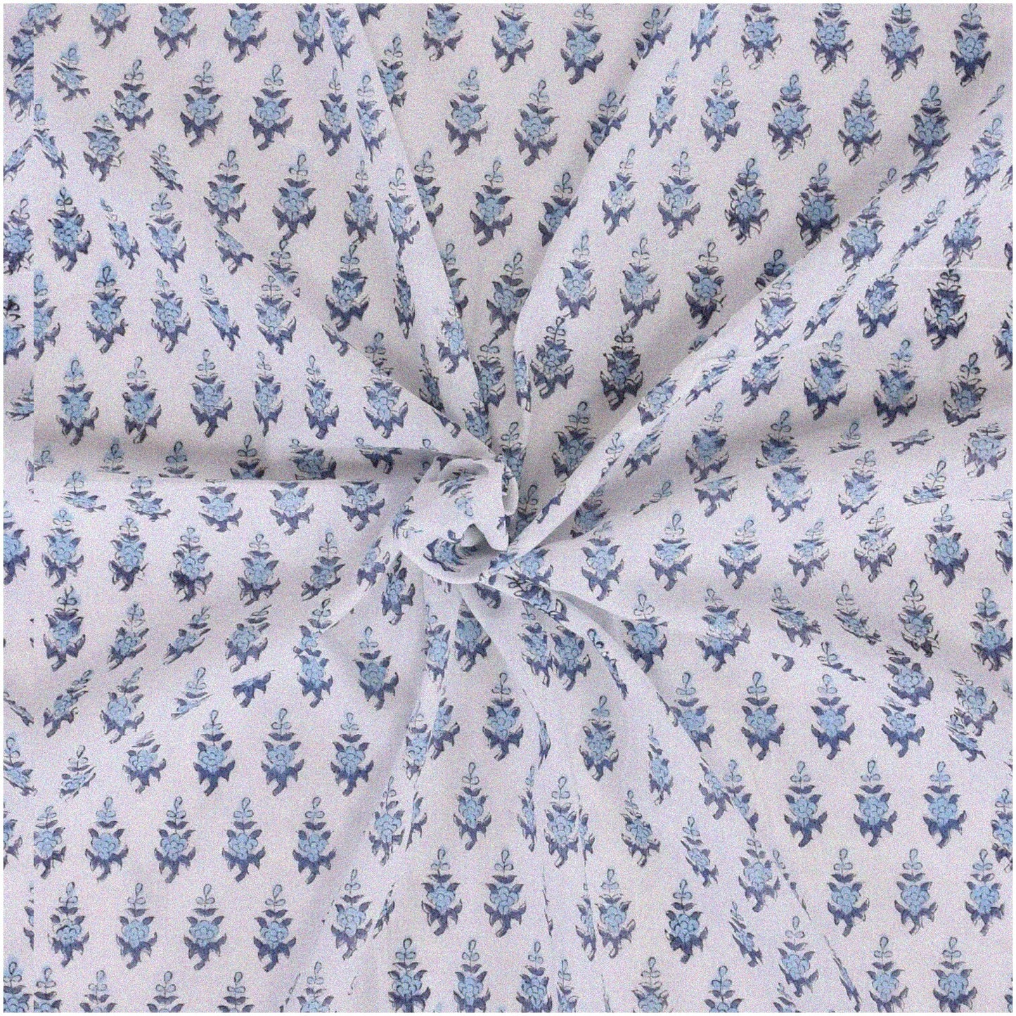 Vibrant Cotton Fabric with Hand Block Prints 44" Wide