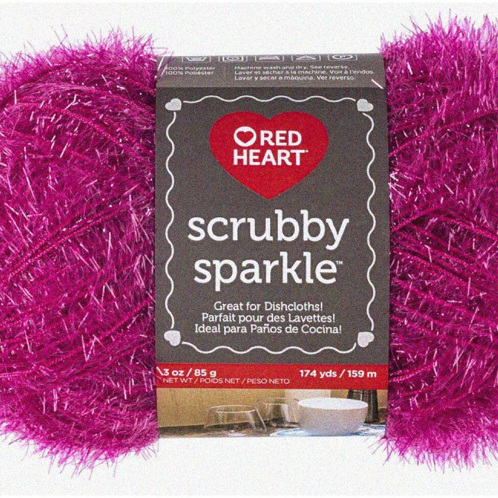 Watermelon Whirl Scrubby Sparkle Yarn, Acrylic, Multicolor