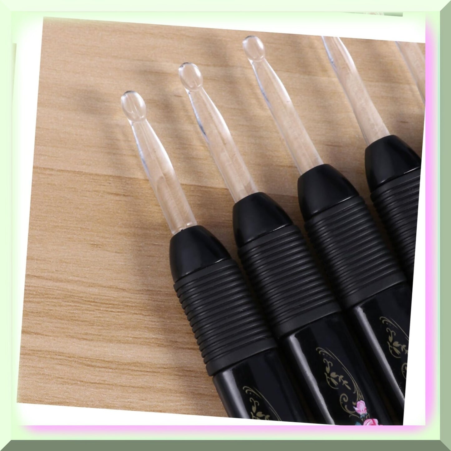 GlowWeave 9 Pcs Rechargeable Lighted Crochet Needles Set