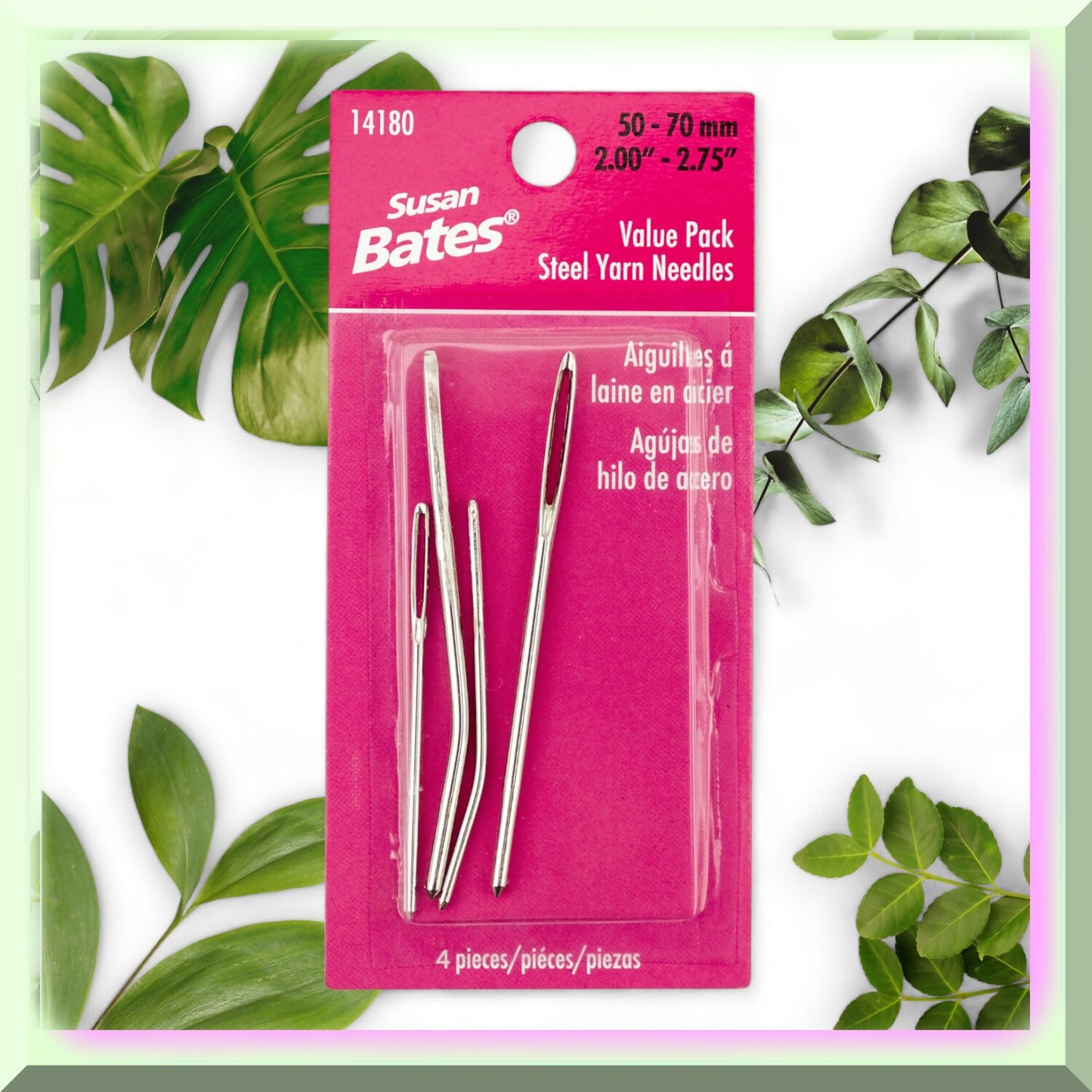Steel Yarn Needles Set - 50-70mm, 4 Pieces