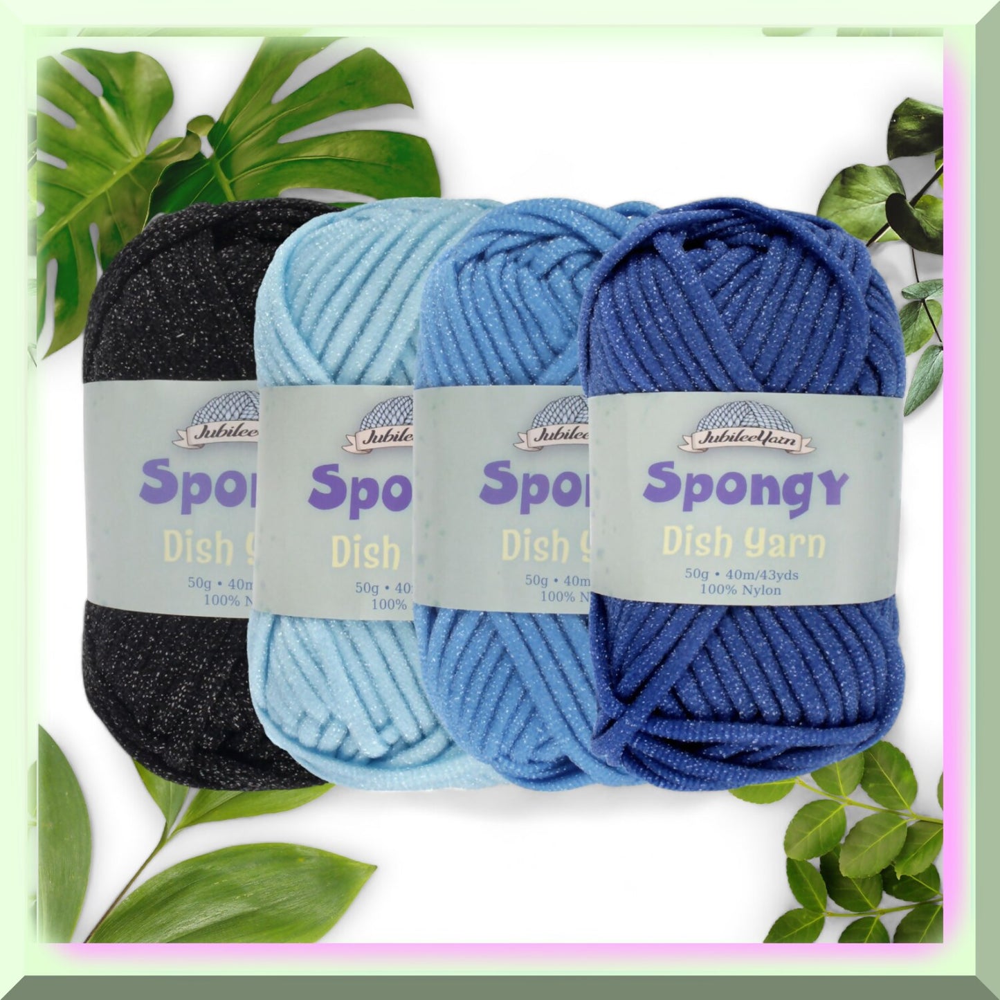 BlueWave Spongy Nylon Yarn Set of 4 Skeins 50g