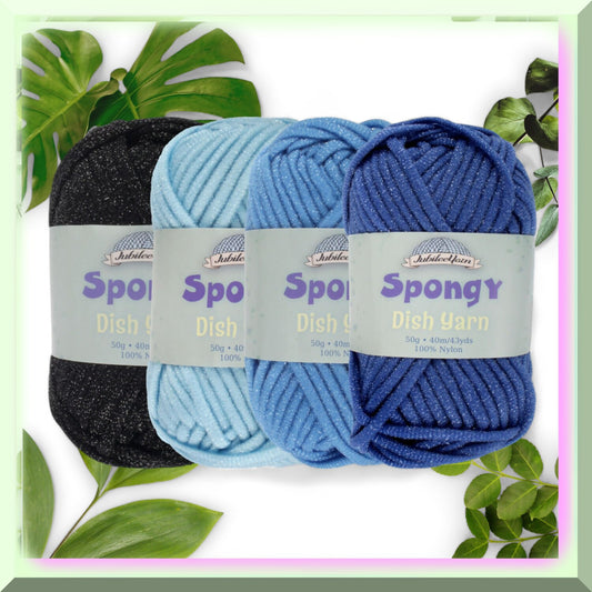 BlueWave Spongy Nylon Yarn Set of 4 Skeins 50g