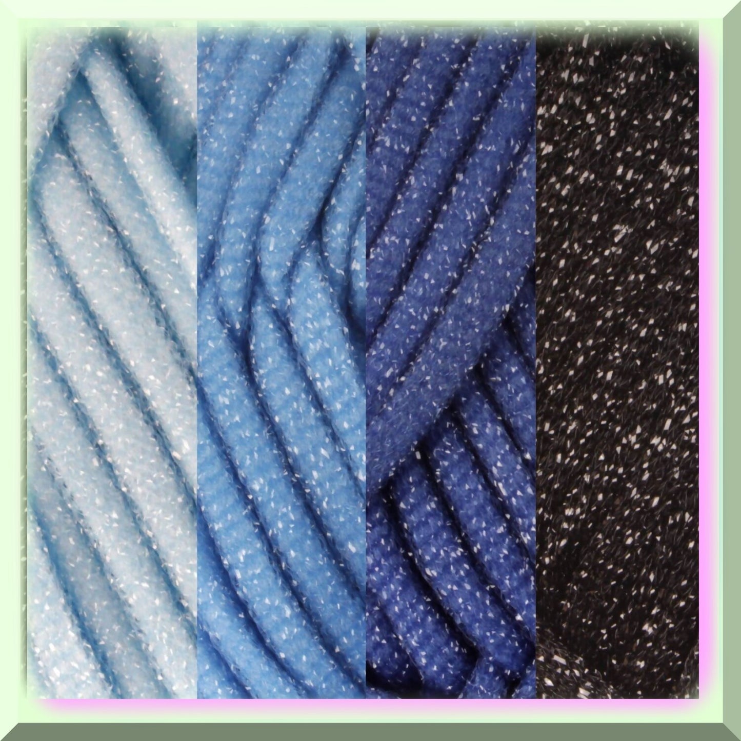 BlueWave Spongy Nylon Yarn Set of 4 Skeins 50g