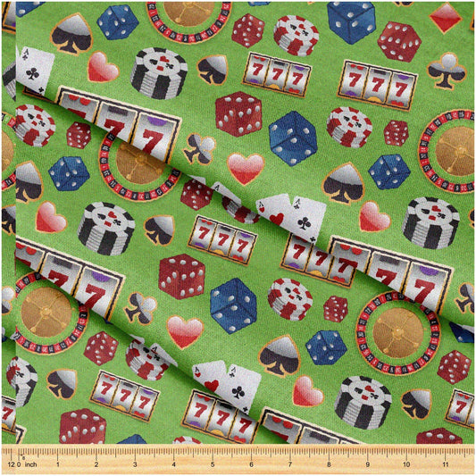 58" Casino Color Design Fabric 1 Yard