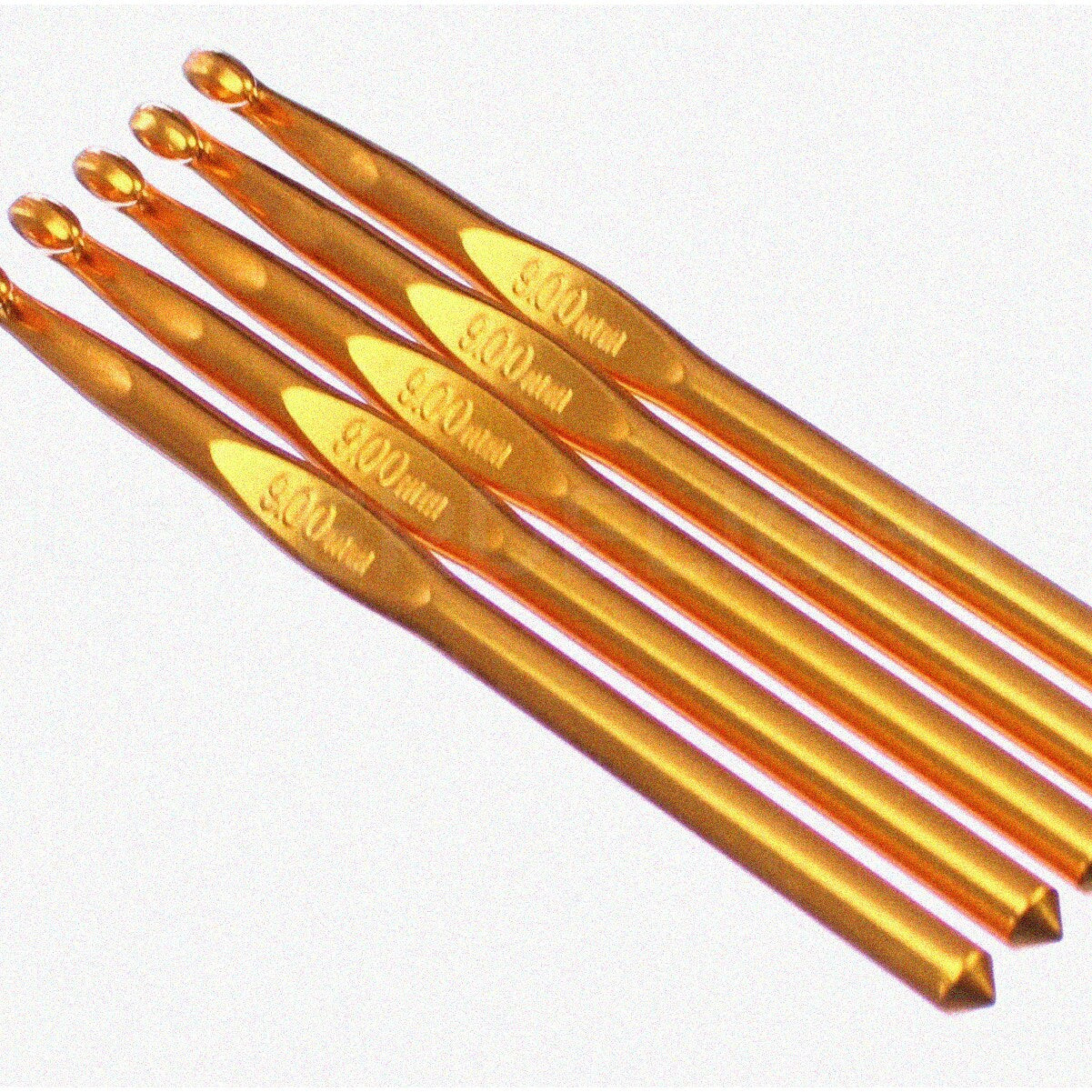 10 Pack Aluminum Crochet Hooks Size N and 13 6-Inch 9mm