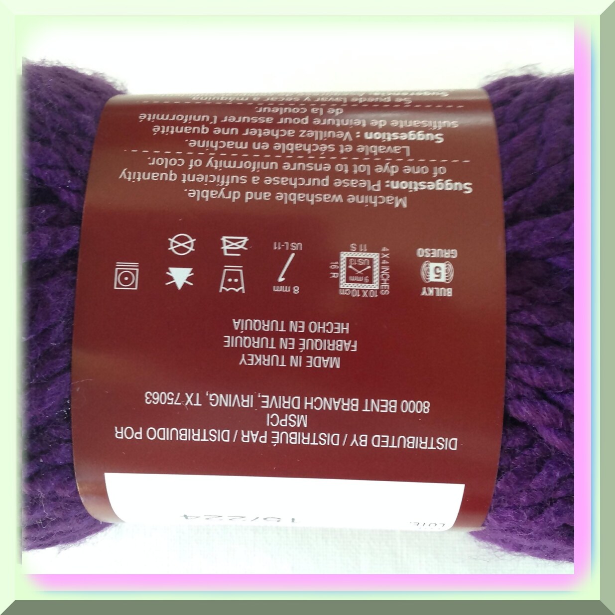 Purple Dream Yarn 3.5 oz 109 yards Bulky (5) weight