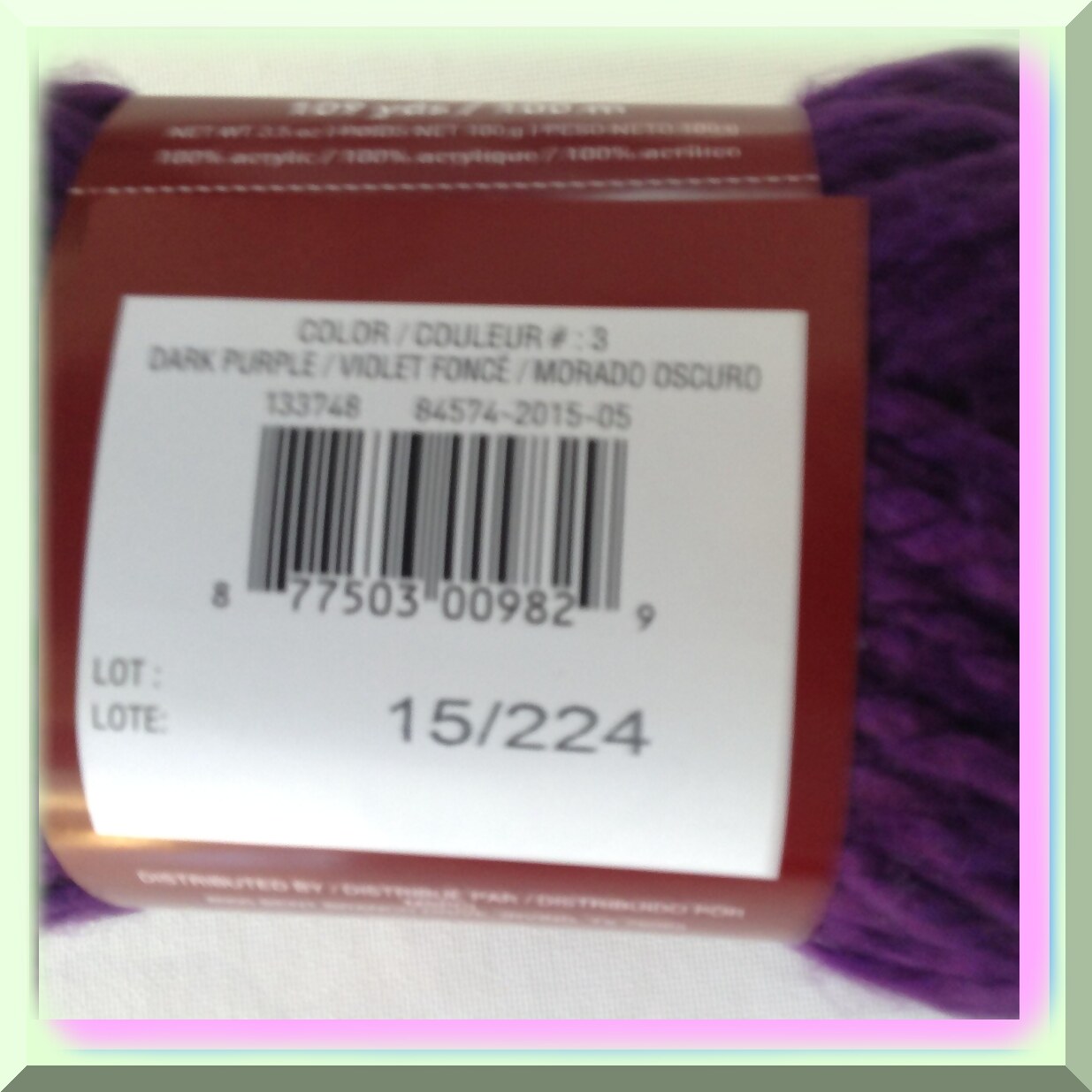Purple Dream Yarn 3.5 oz 109 yards Bulky (5) weight