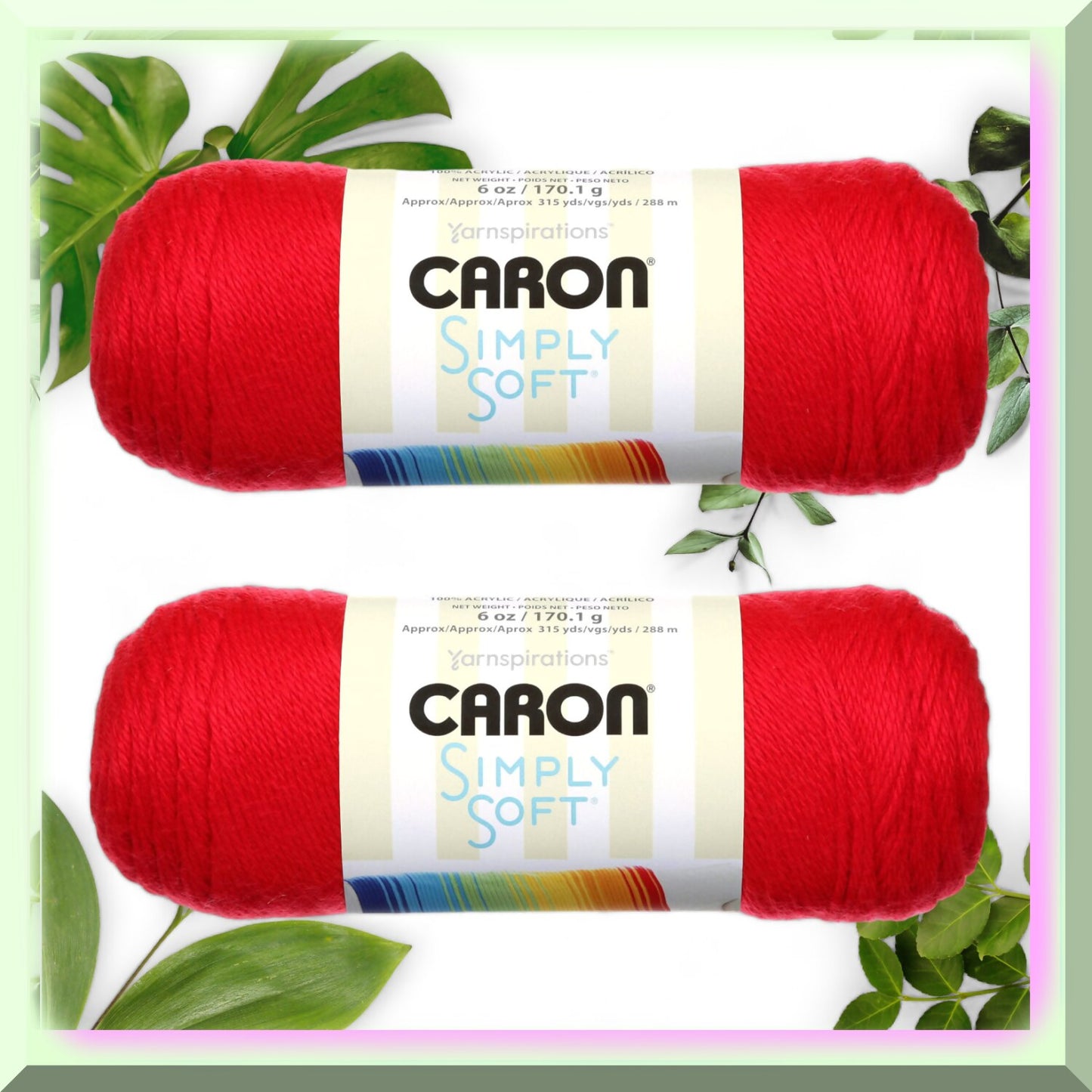 Crimson Duo 2-Pack Soft Acrylic Yarn 170g