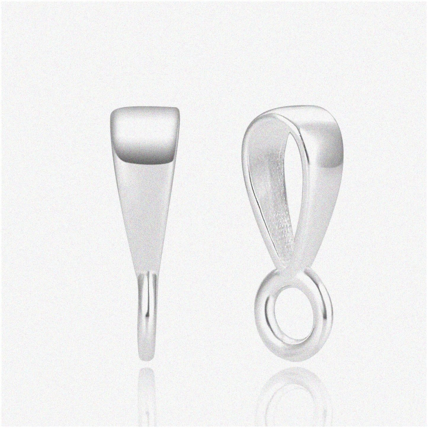 Sterling Silver Donut Pendant Bail Kit 5pcs 11mm