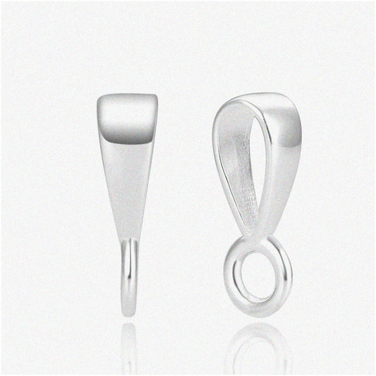 Sterling Silver Donut Pendant Bail Kit 5pcs 11mm