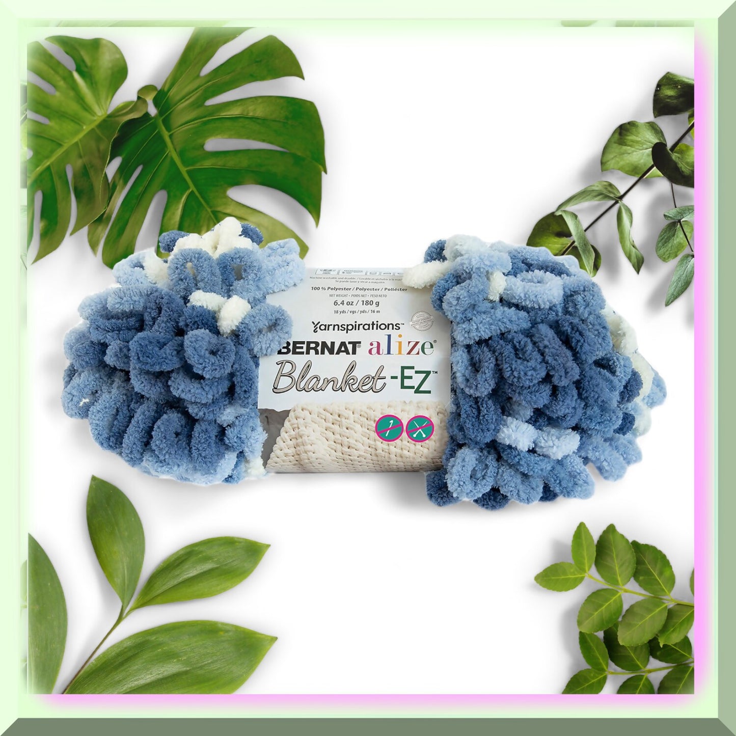 Denim Bliss Blanket Yarn, Microfiber Chenille, 100% Polyester