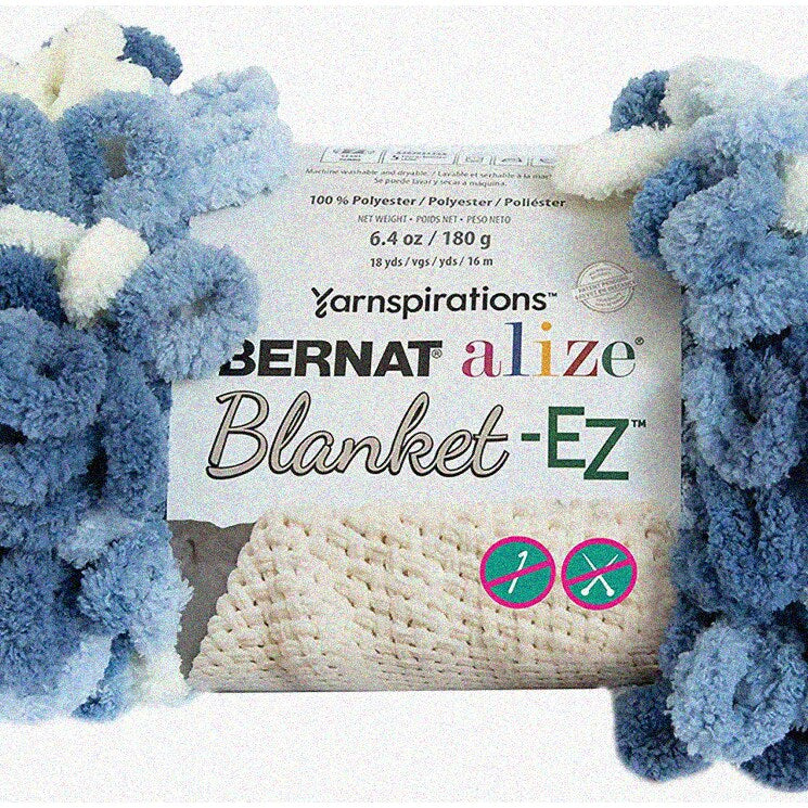 Denim Bliss Blanket Yarn, Microfiber Chenille, 100% Polyester