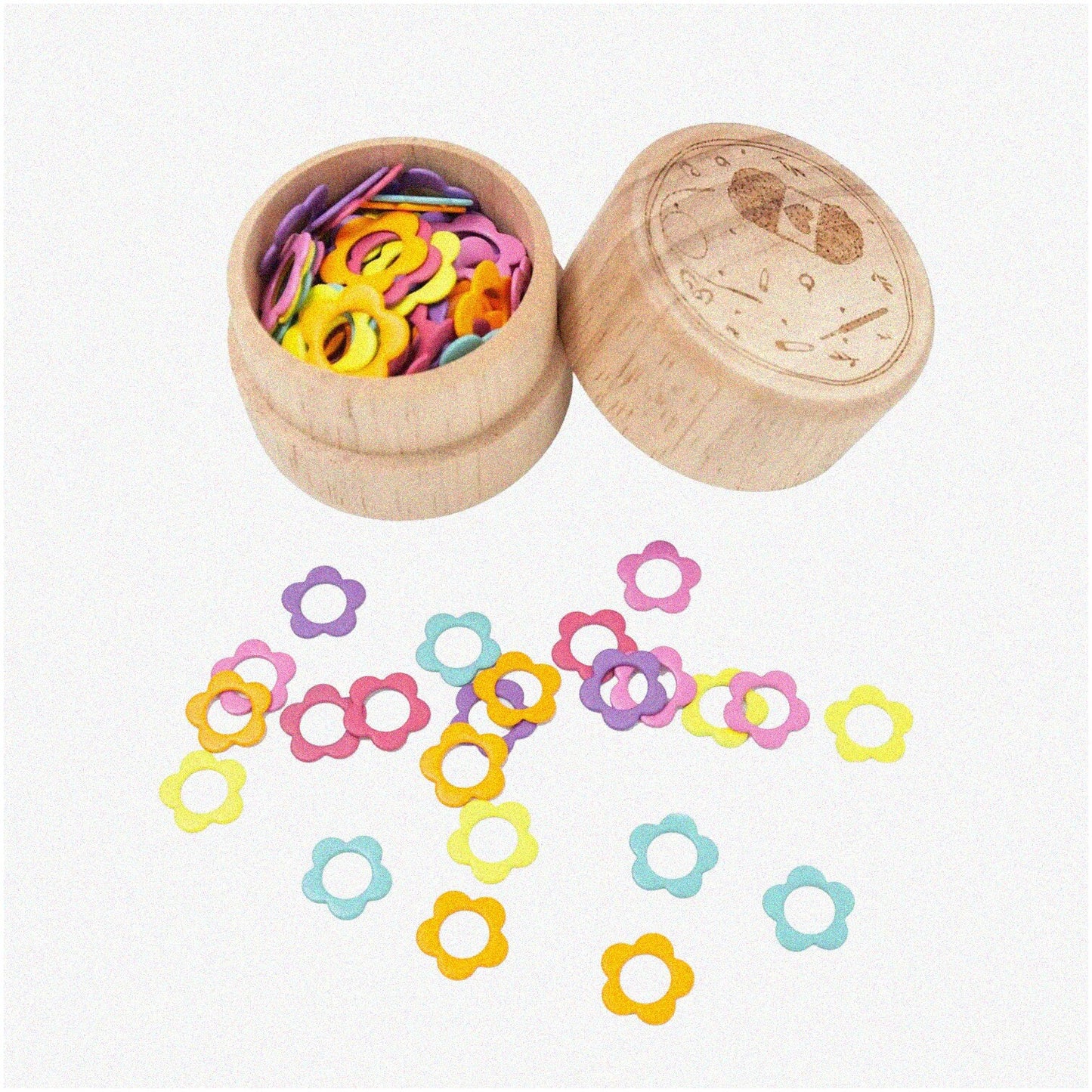 Floral Locking Stitch Markers Set 60PCS Multicolor
