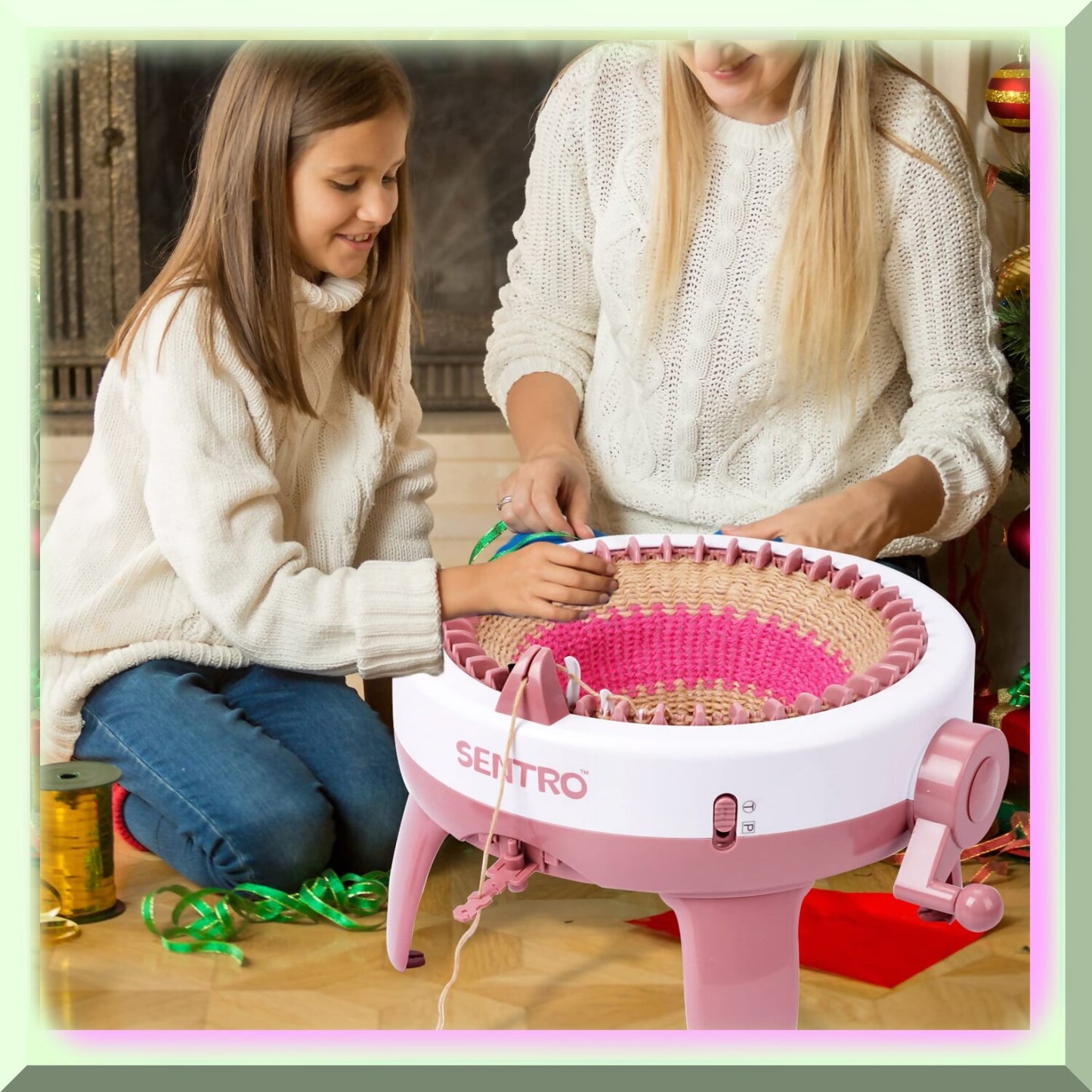 DIY Knitting Machine 40 Needles with Rotating Board