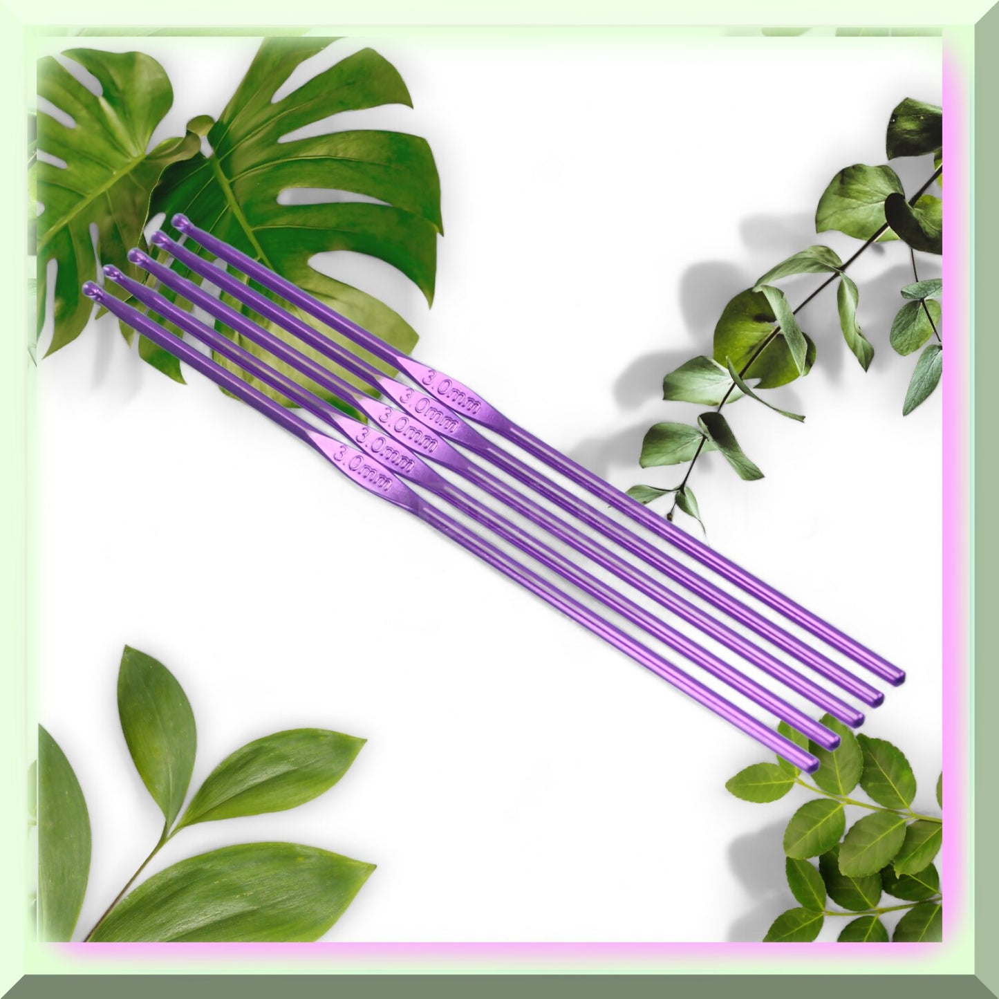 AluHook 10-Pack 6" Aluminum Crochet Hooks 3mm