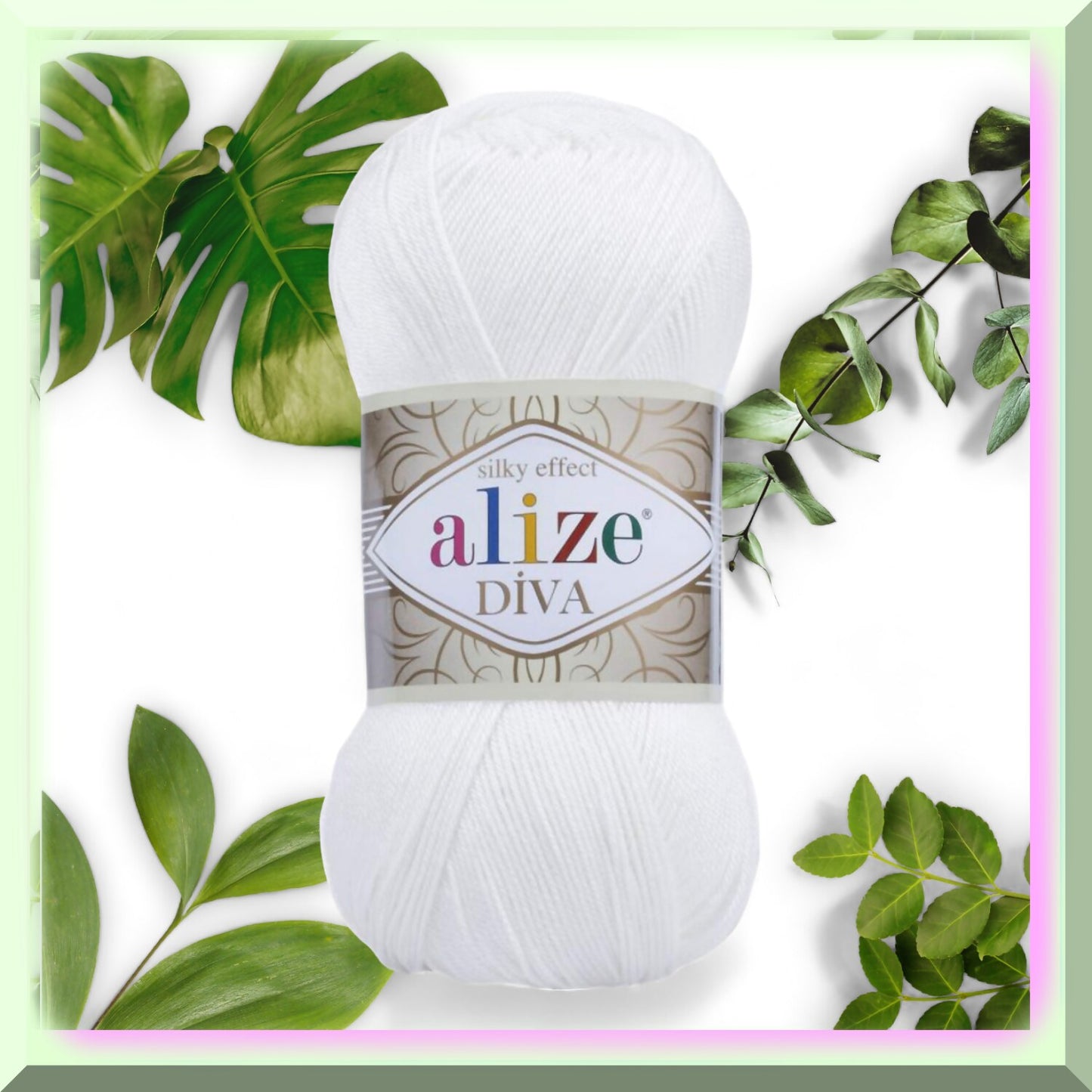 SilkGlow Microfiber Bliss Yarn 100g White