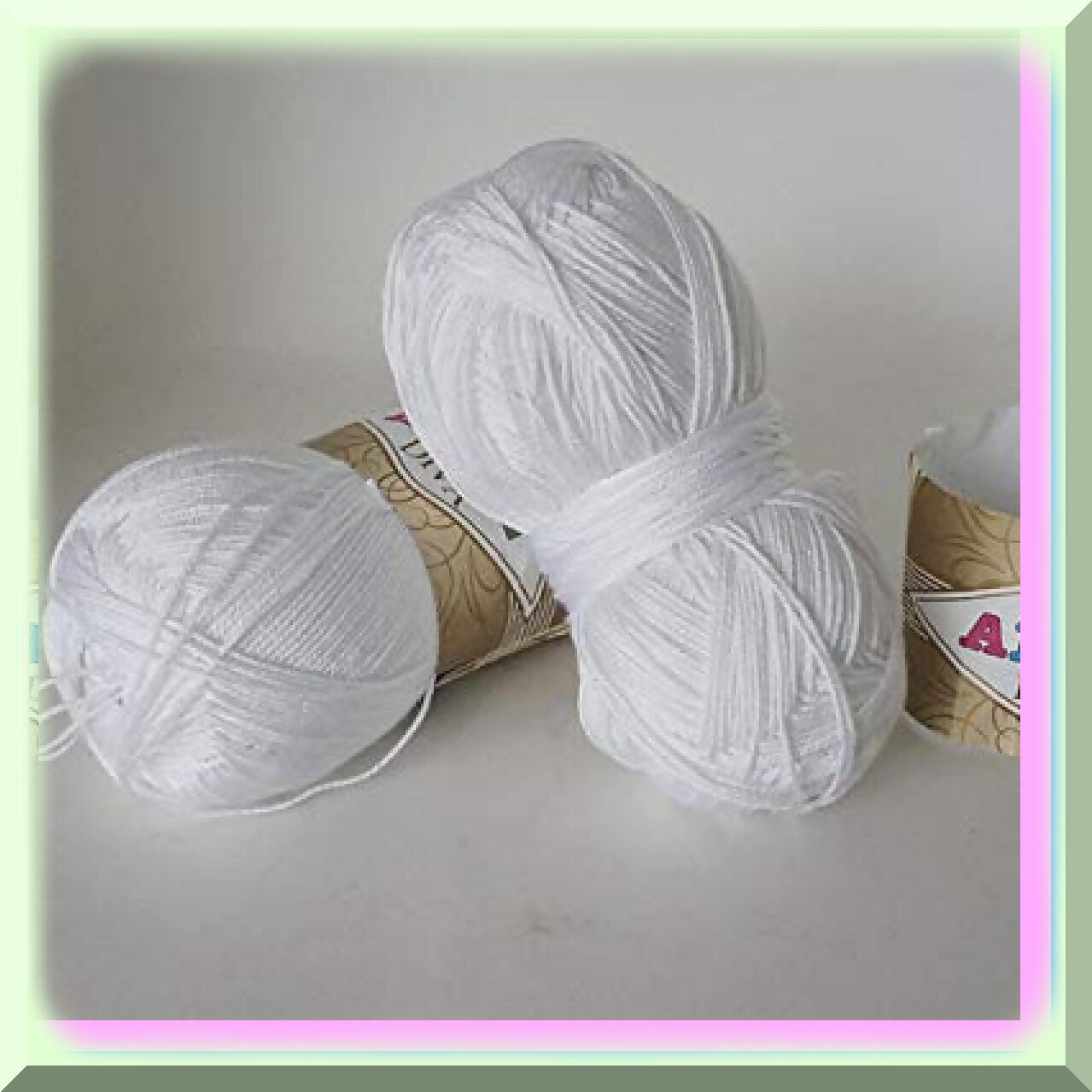 SilkGlow Microfiber Bliss Yarn 100g White