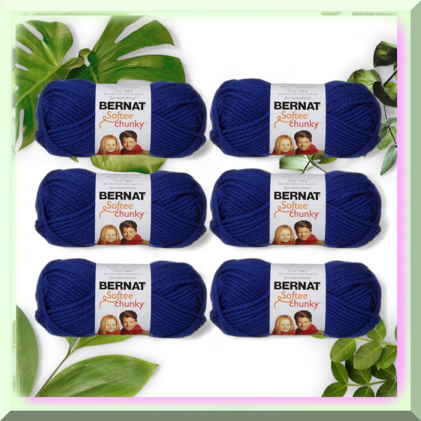 Royal Blue Chunky 3-Ply Yarn for Knitting and Crocheting