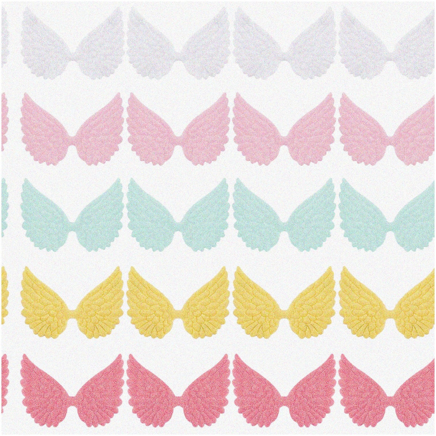 40Pcs Glitter Angel Wings Patches for DIY Crafts