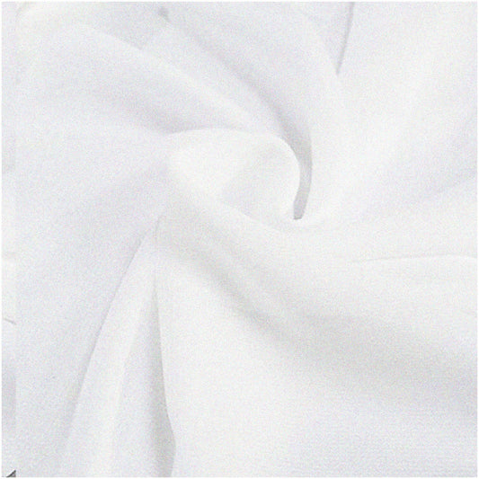 White Sheer Chiffon Fabric 59 Yards Continuous Roll